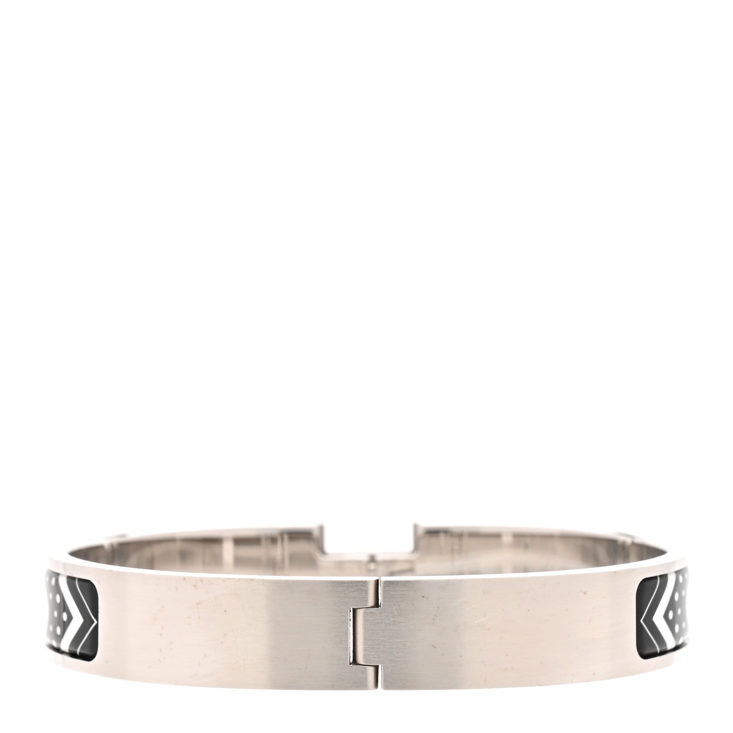 Bandana Enamel Narrow Clic Clac H Bracelet GM Black White