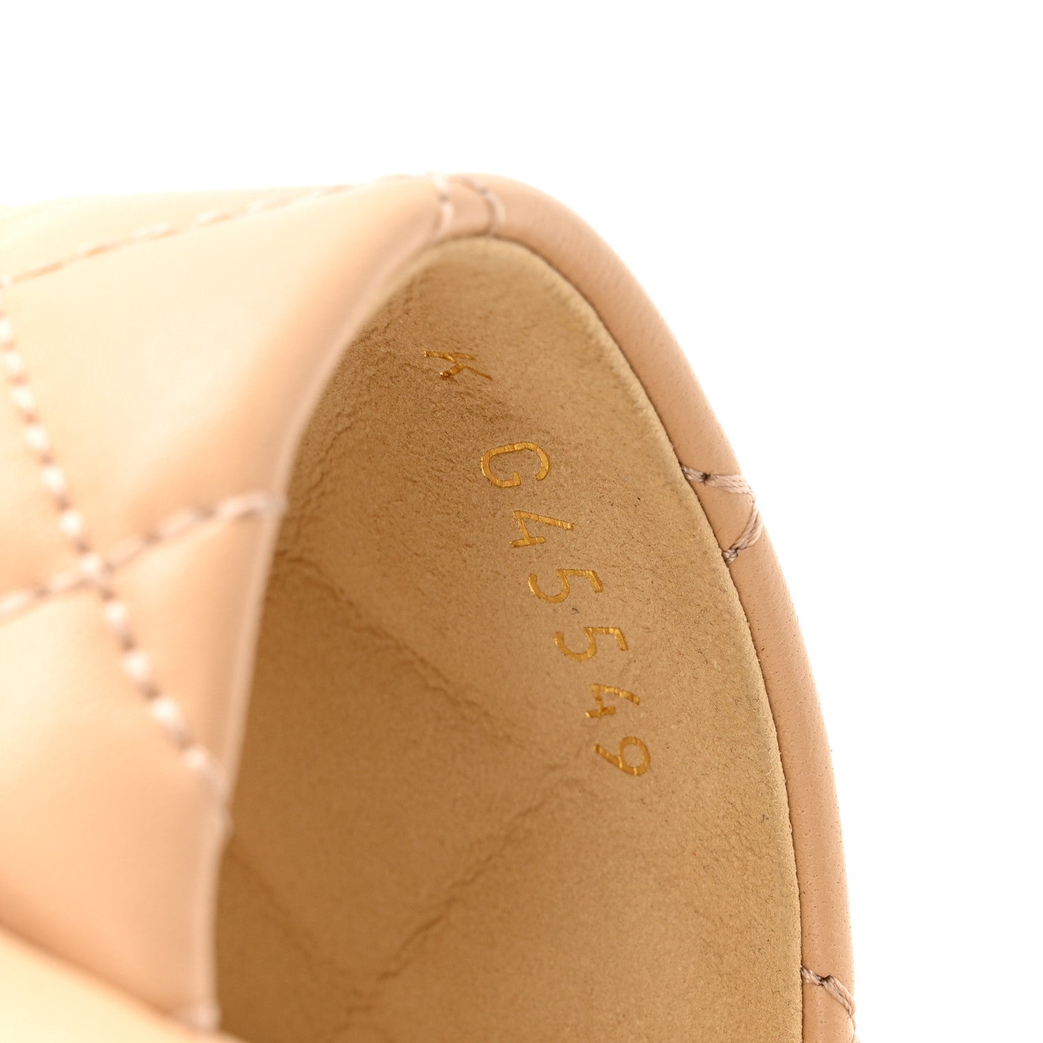Lambskin Quilted Camelia CC Wedge Sandal Mules 38 Beige