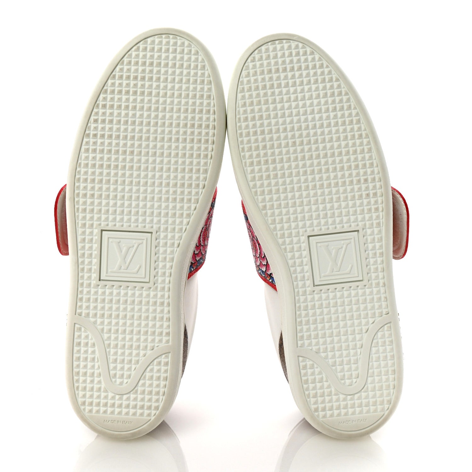 Calfskin Reverse Monogram Kabuki Low Top Sneakers 37 White