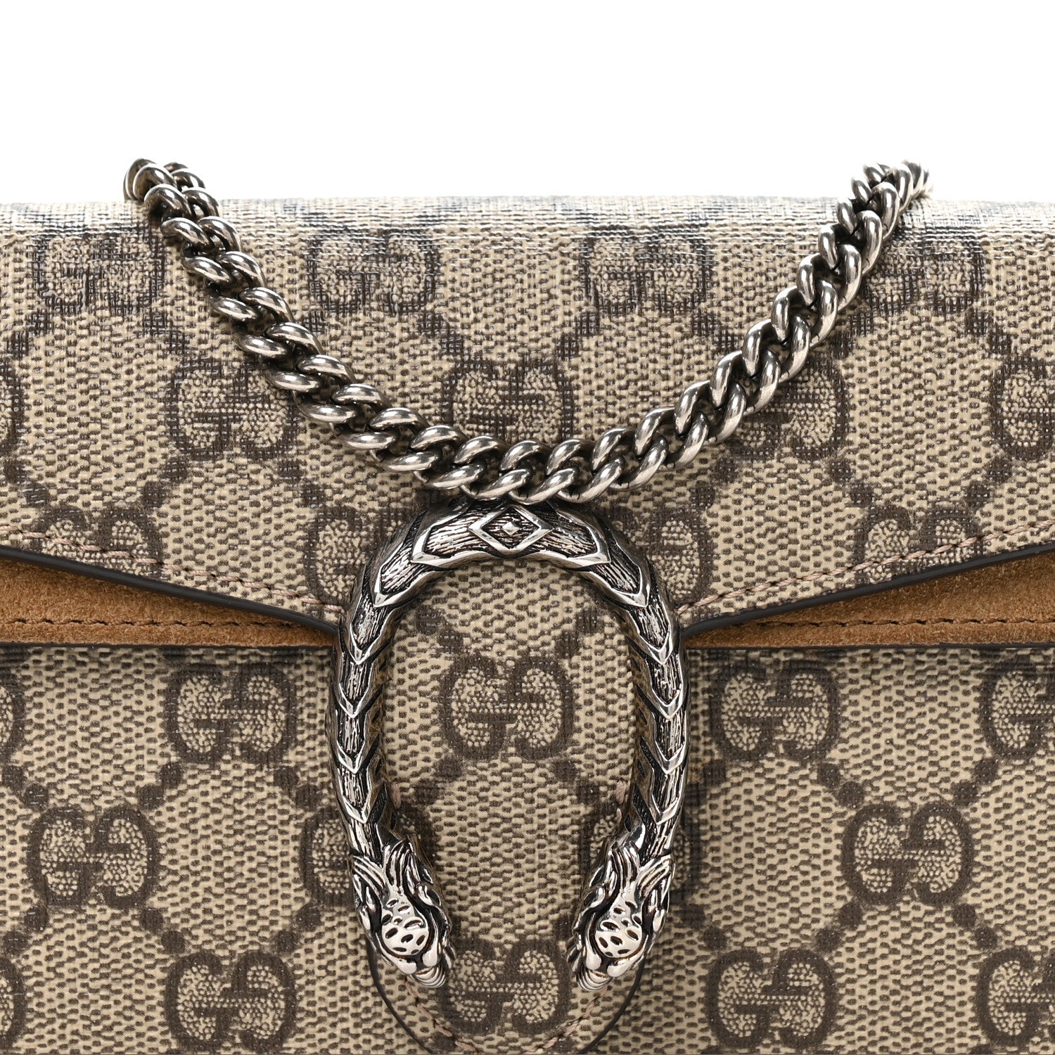 GG Supreme Monogram Super Mini Dionysus Shoulder Bag Taupe