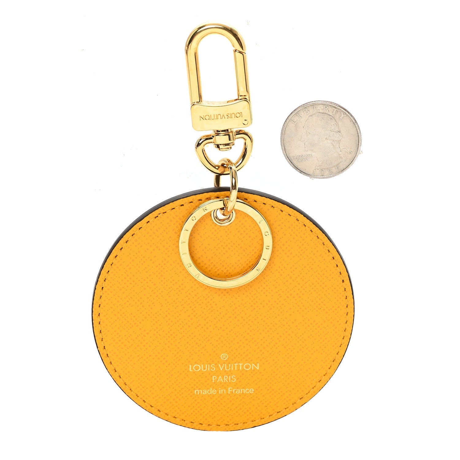 Monogram 2022 Christmas Animation New York Soho Bag Charm Key Ring Yellow