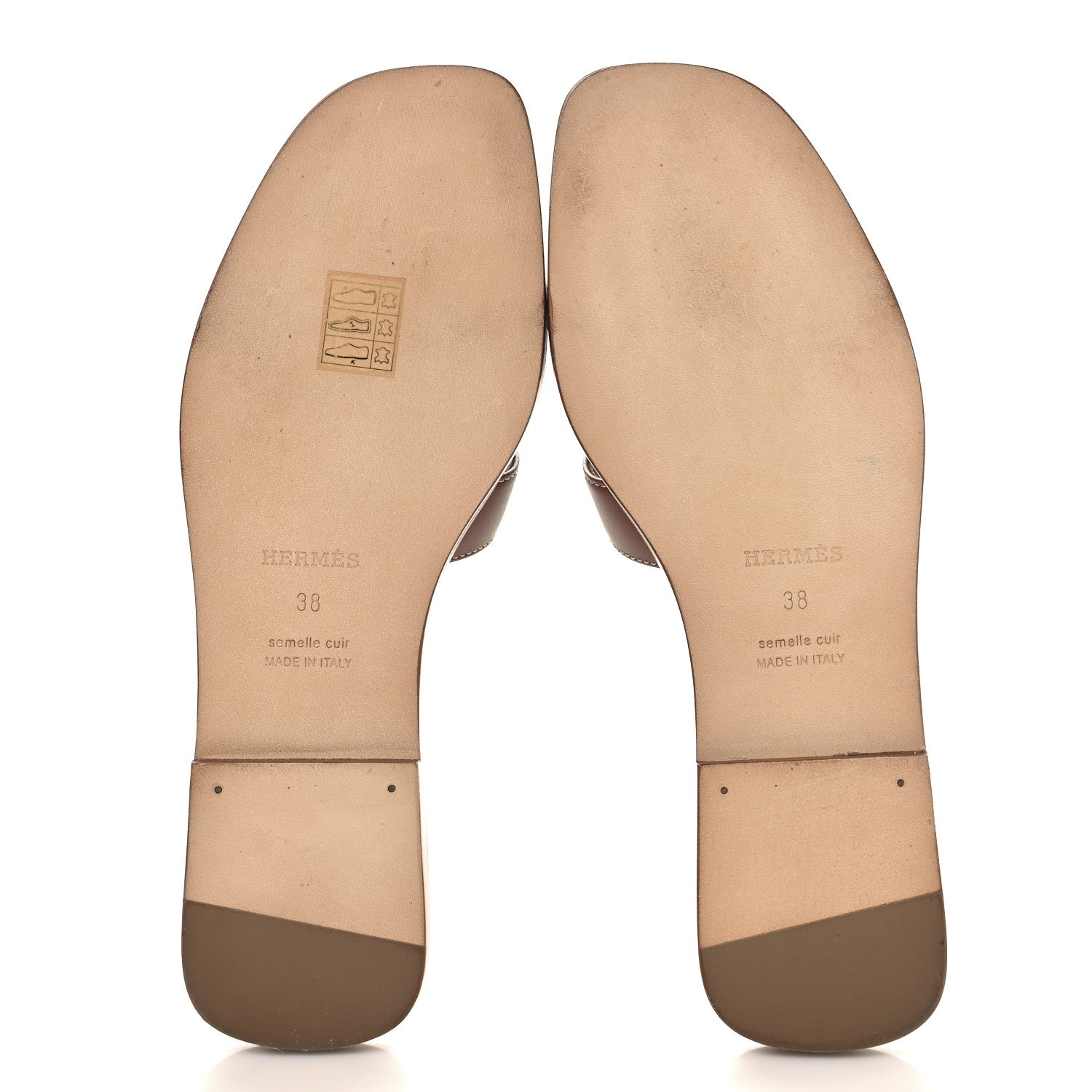 Box Calfskin Oran Sandals 38 Gold