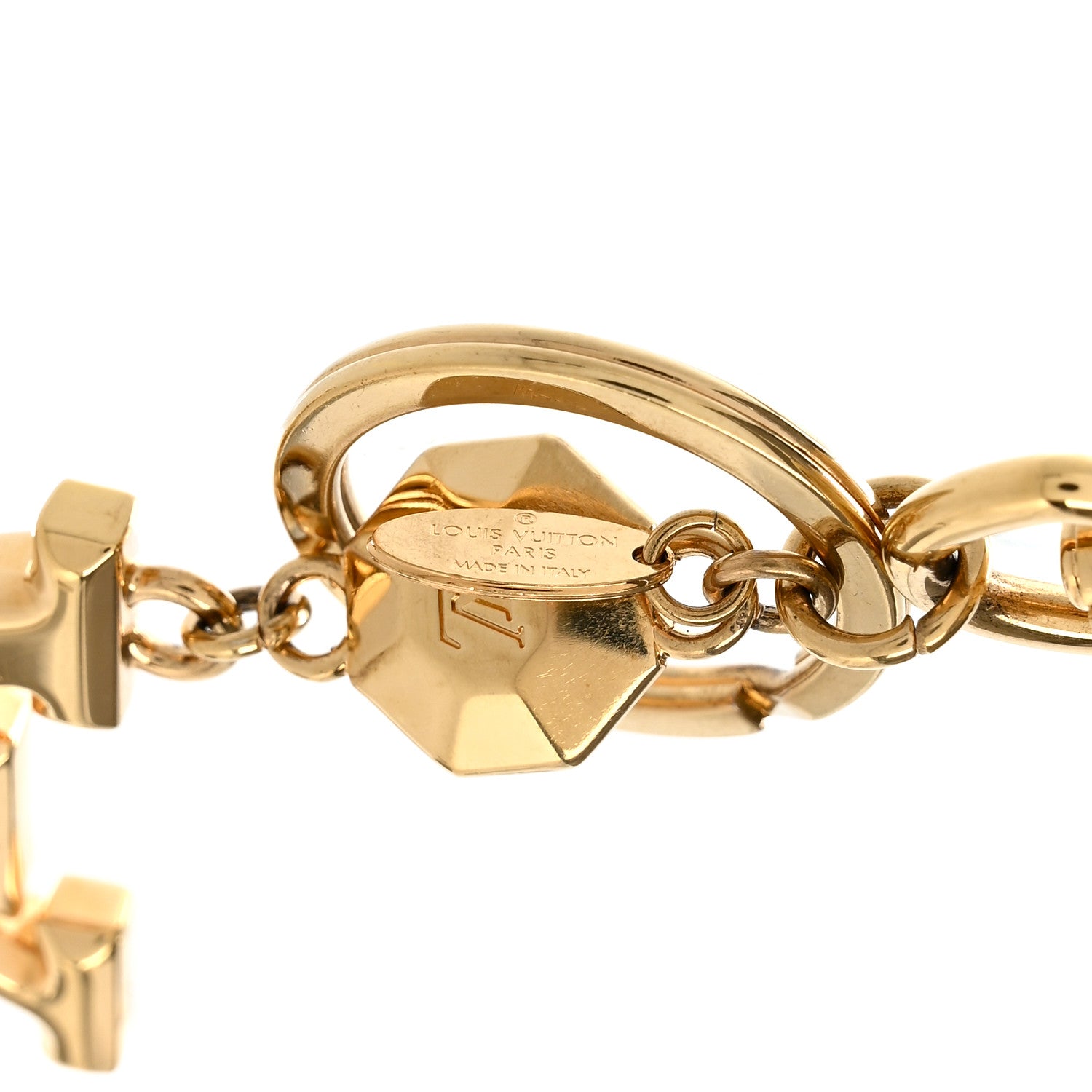LV Facettes Bag Charm Key Holder Gold