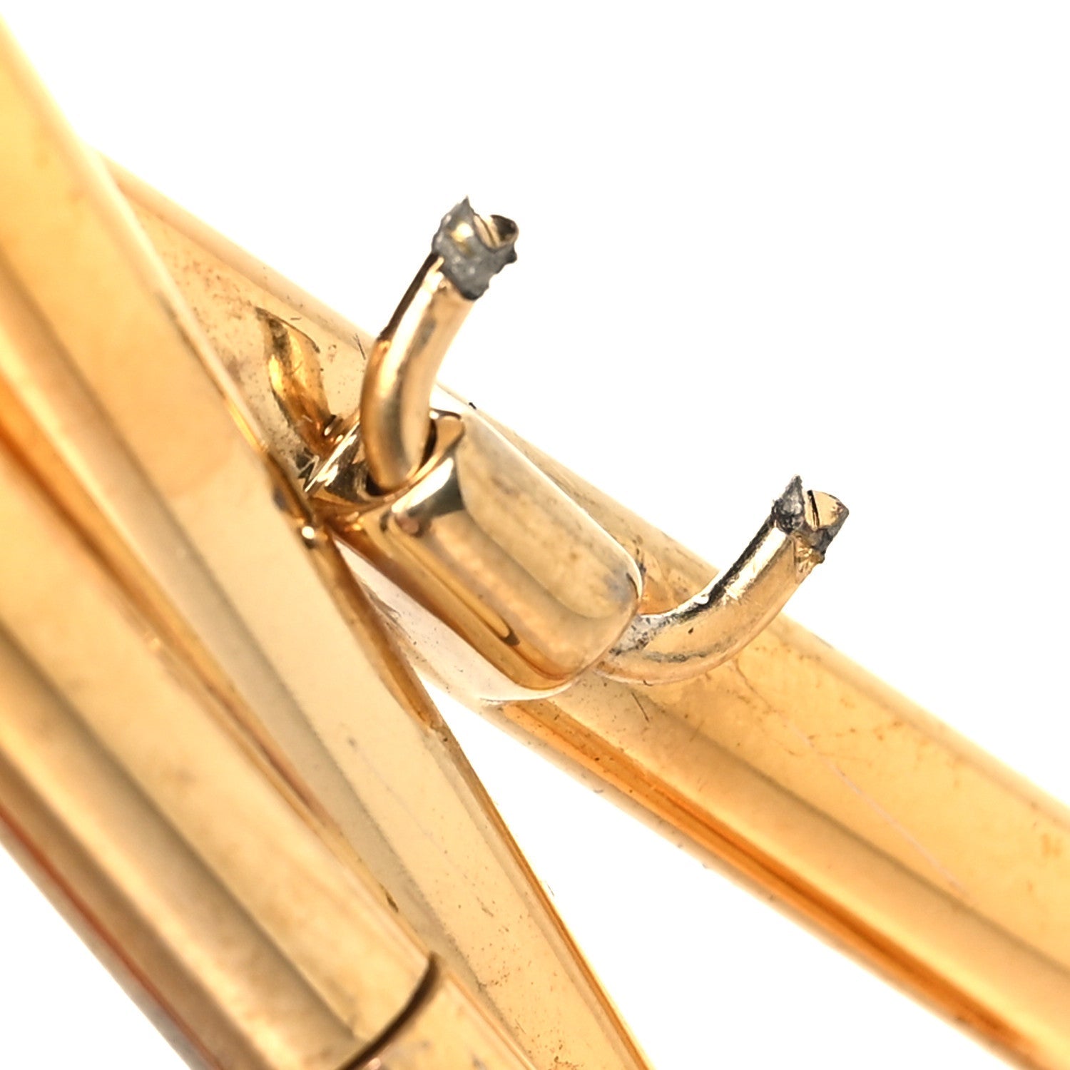 Metal Geometric Clip On Earrings Gold