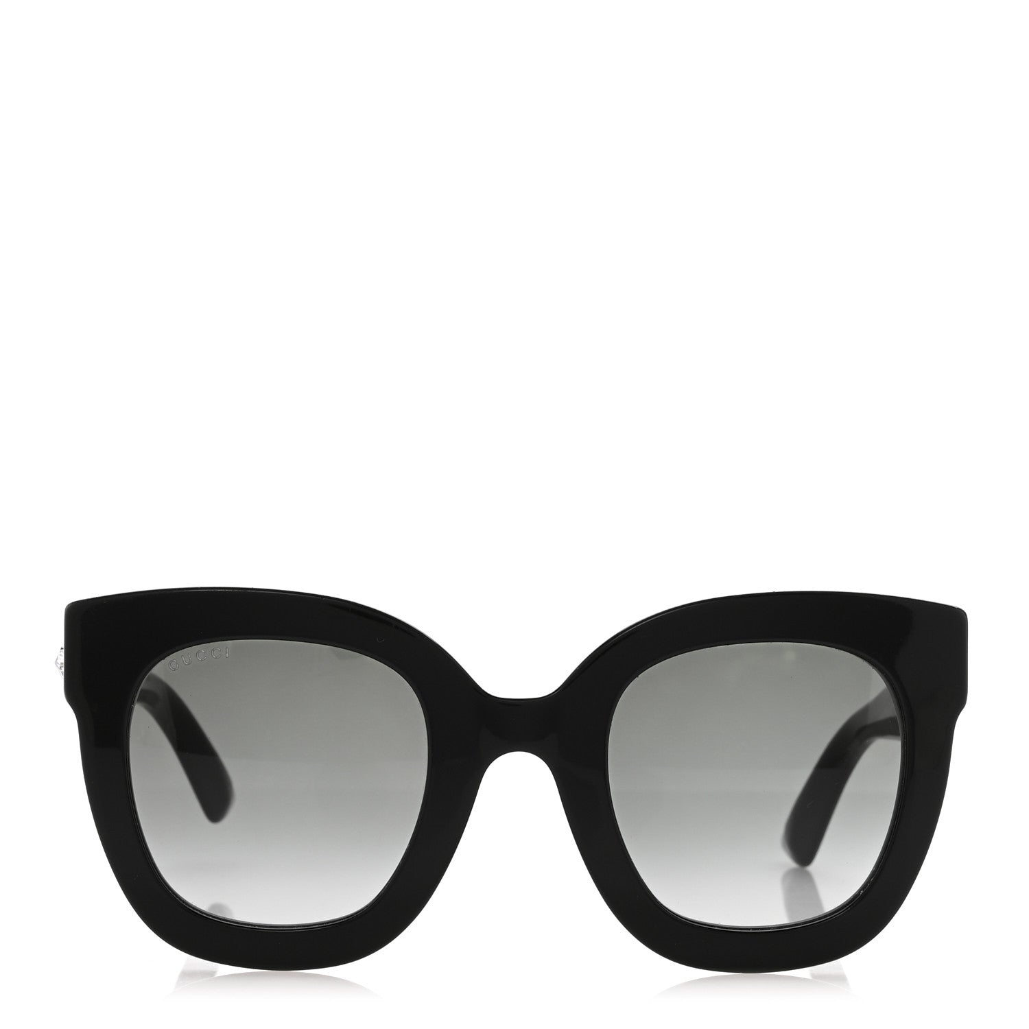 Acetate Crystal Star Round Frame Sunglasses GG0208S Black