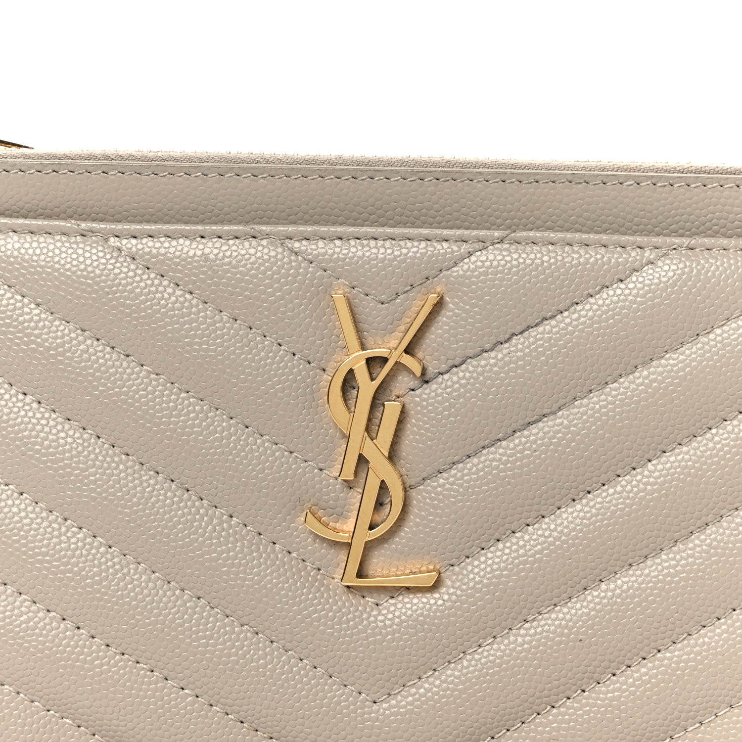 Grain De Poudre Chevron Monogram Bill Pouch Sea Salt