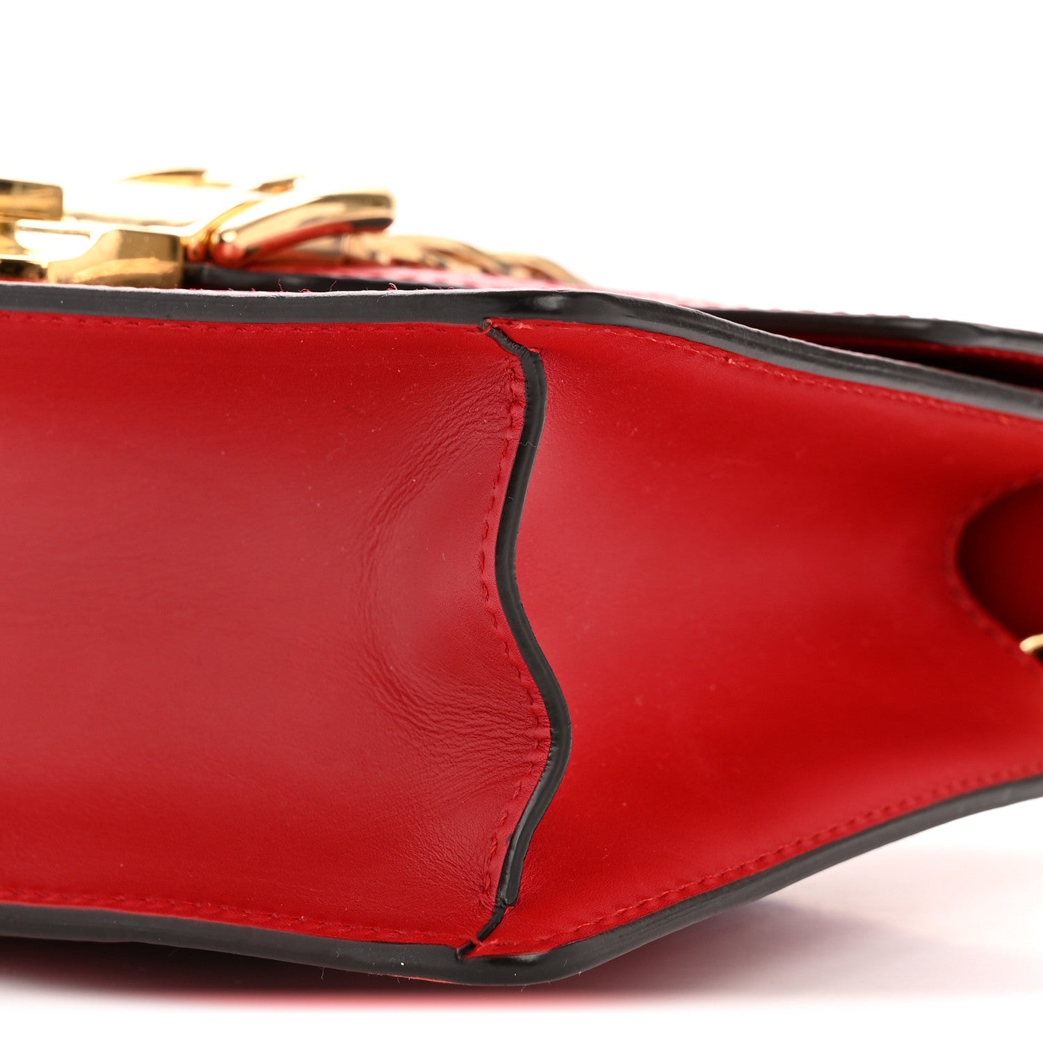 Calfskin Mini Sylvie Chain Shoulder Bag Hibiscus Red