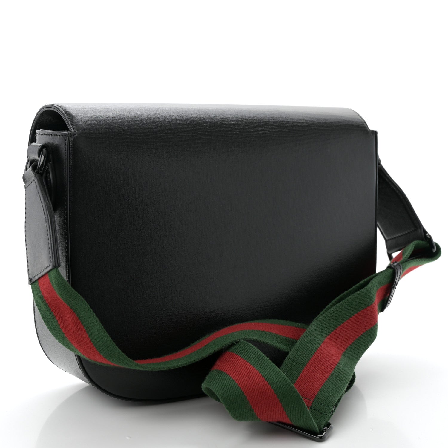 Azalea Calfskin Web Monochrome Horsebit 1955 Shoulder Bag Black