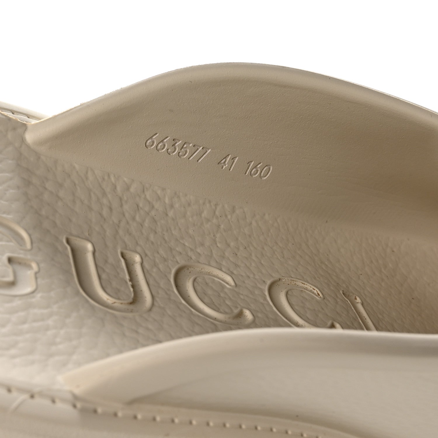 Rubber Monogram GG Go Through Platform Slide Clogs 41 Mystic White