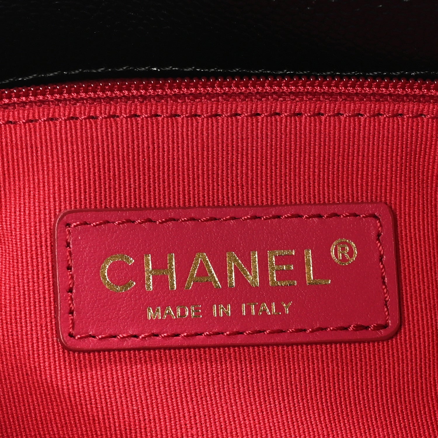 Shiny Caviar Quilted Large Chain Melody Flap Black