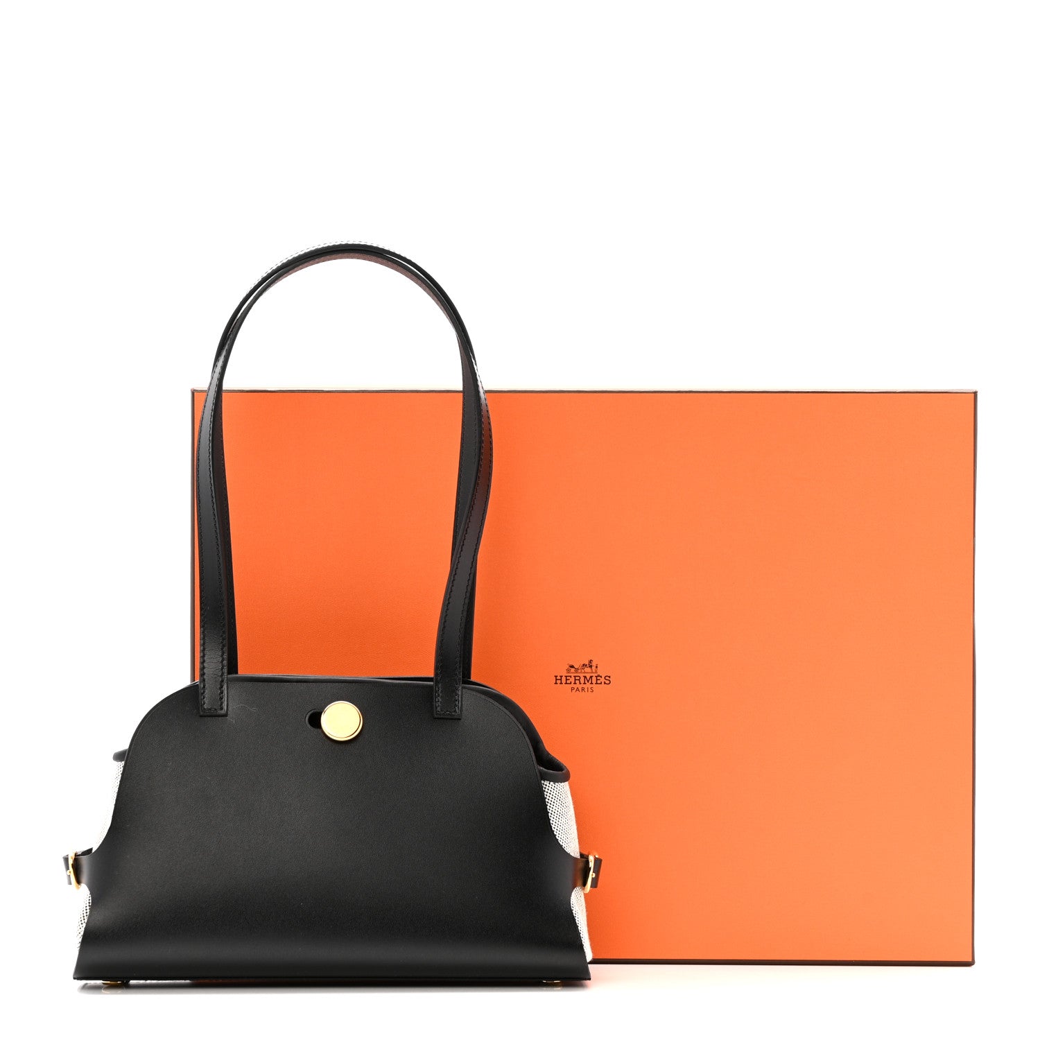 Vache Hunter H Canvas Swift Tablier Sellier Black Ecru