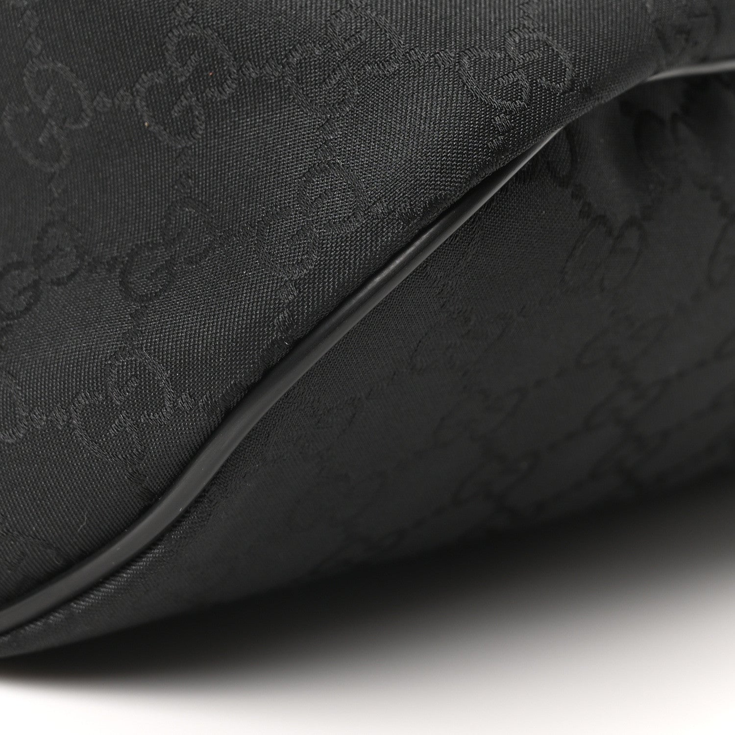 Nylon Monogram Fanny Pack Belt Bag Black