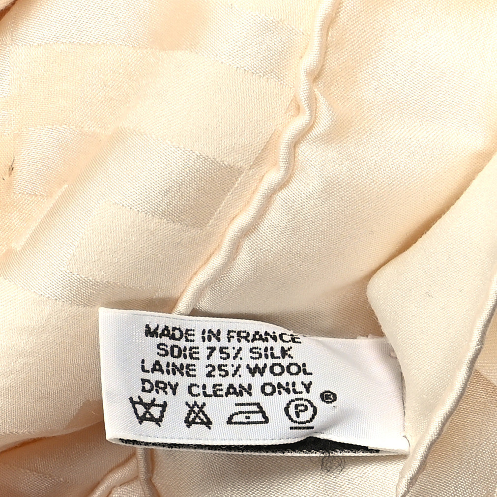 Silk Wool Faconnee Grand H Scarf