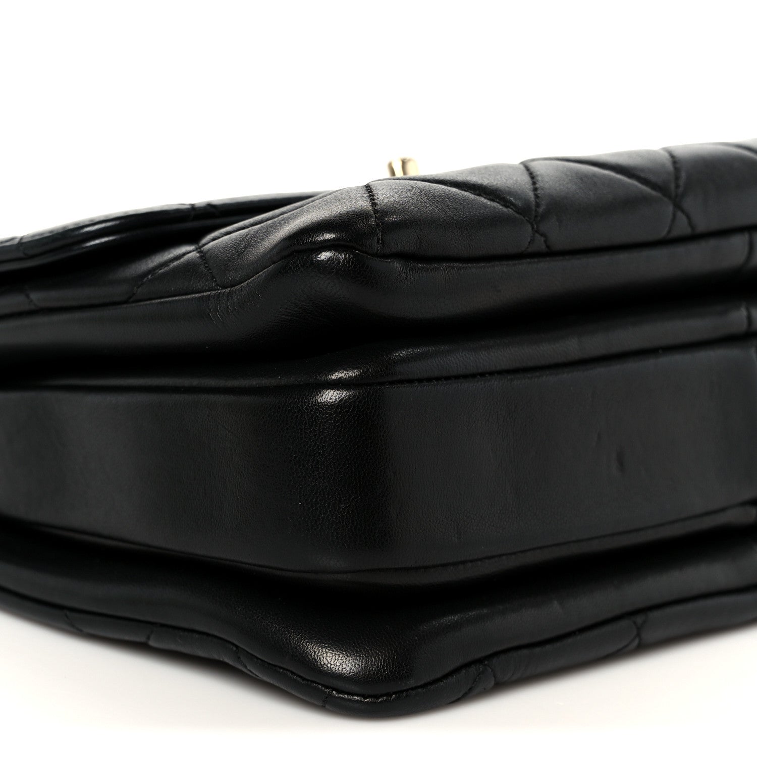 Lambskin Quilted Small Trendy CC Dual Handle Flap Bag Black