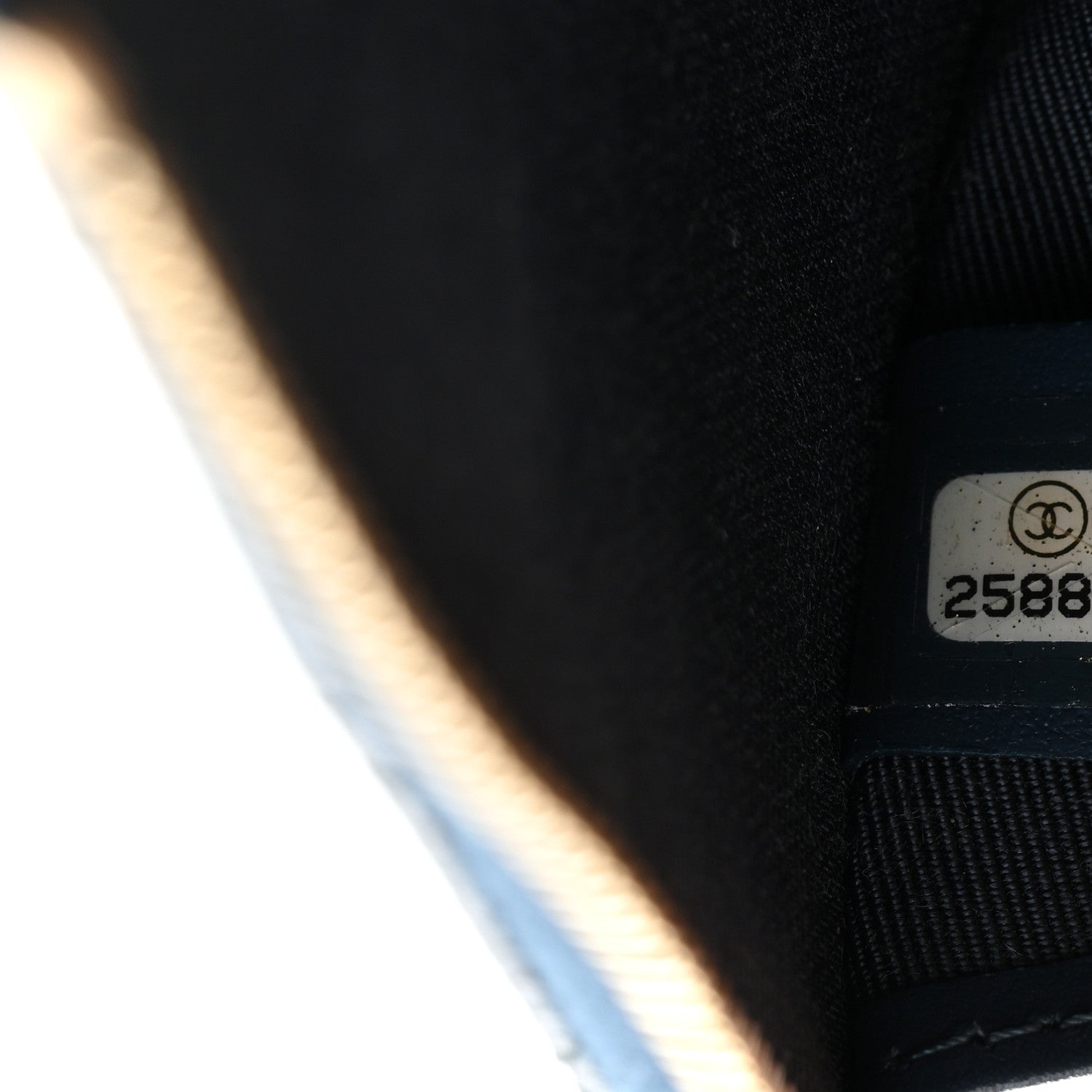 Caviar Quilted Zipped Key Holder Case Dark Blue