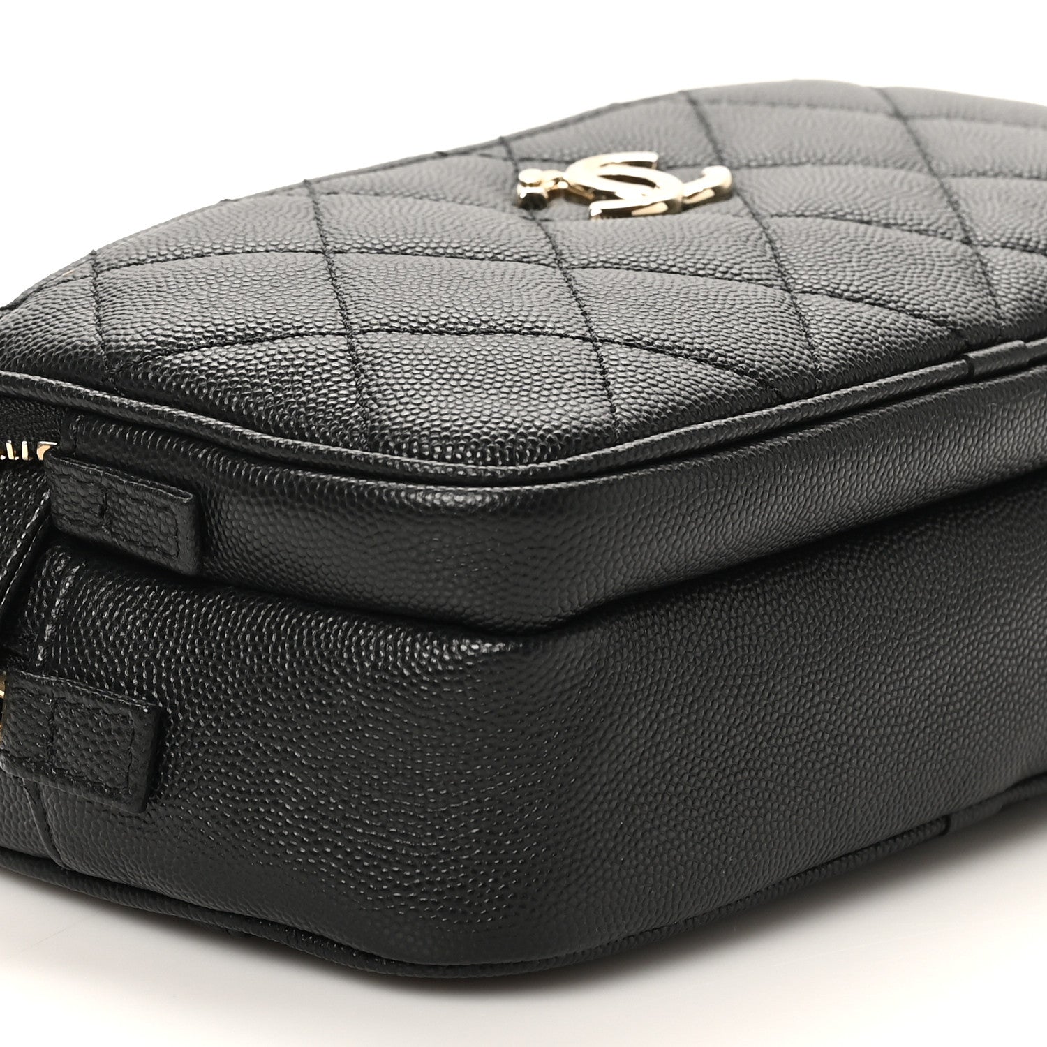 Caviar Quilted Waist Bag With Pouch Black