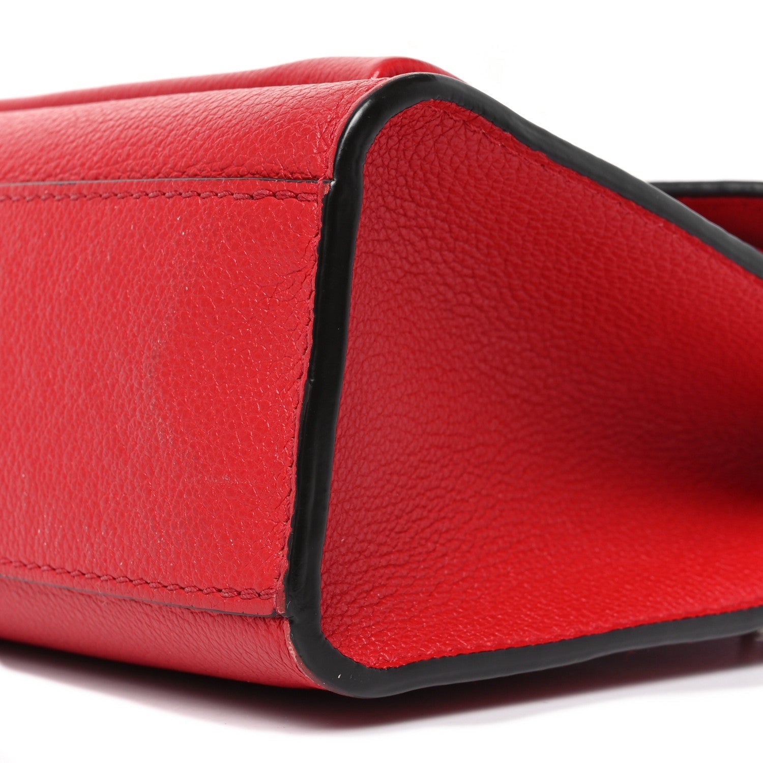 Soft Calfskin My Lockme Chain Bag BB Poppy