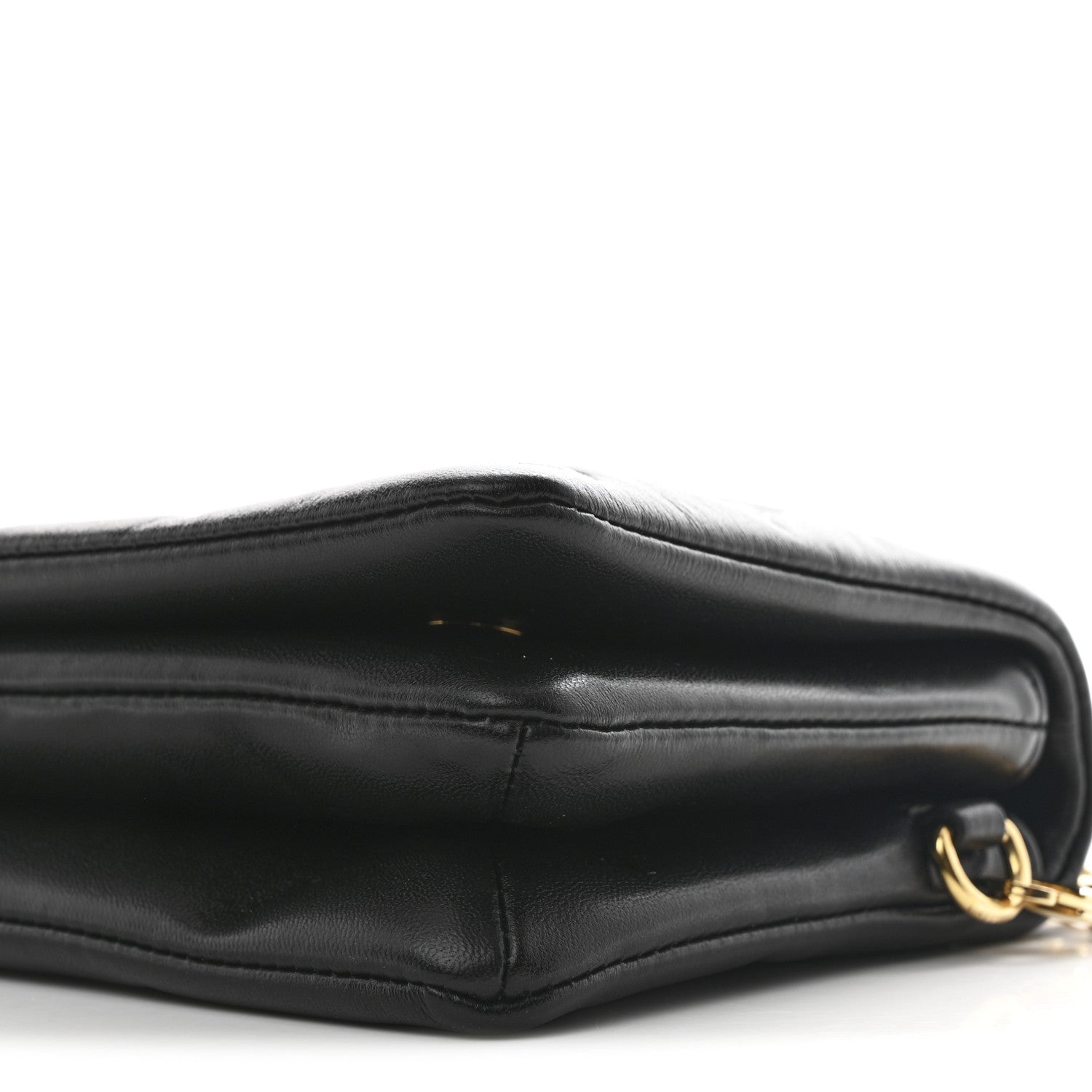 Lambskin Embossed Monogram Pochette Coussin Black