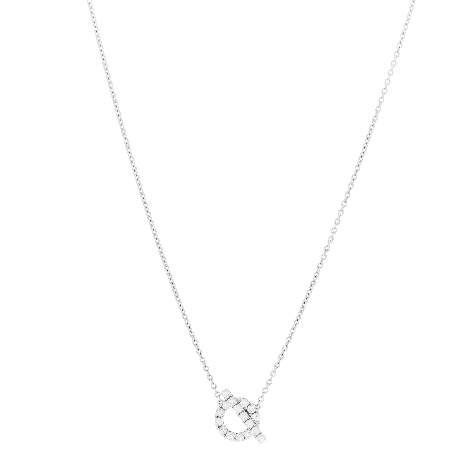 18K White Gold Diamond Finesse Pendant Necklace