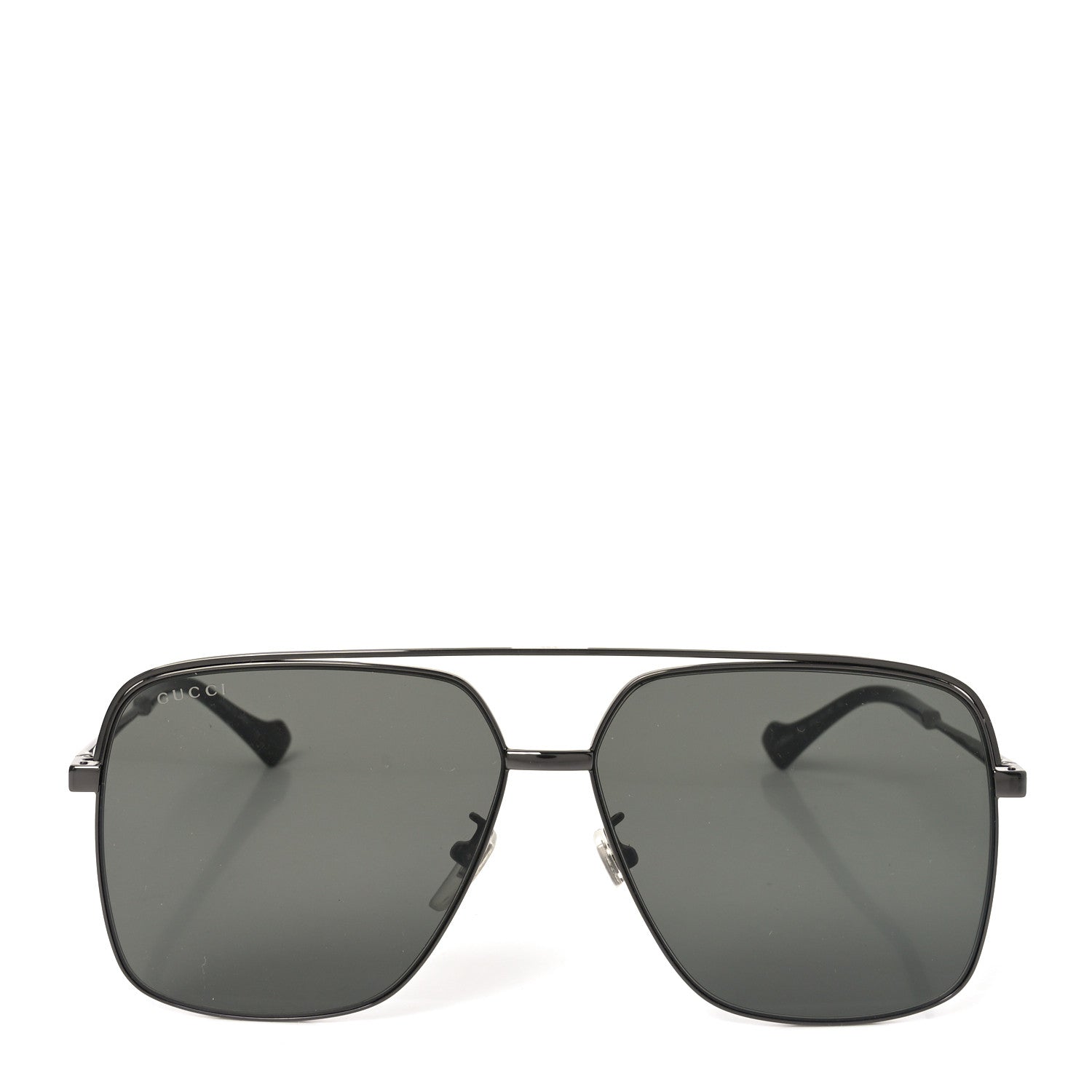 Metal Web Square Aviator Sunglasses GG1099SA Black