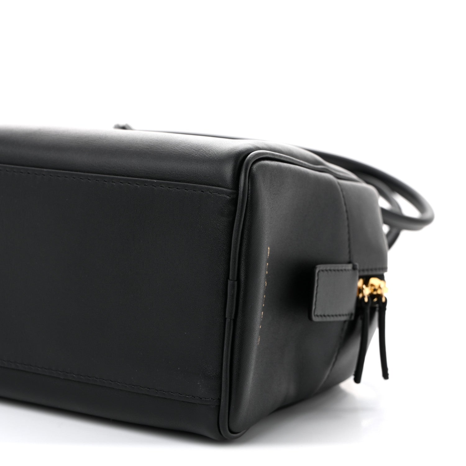 Calfskin Large Perfect Bowling Bag Black