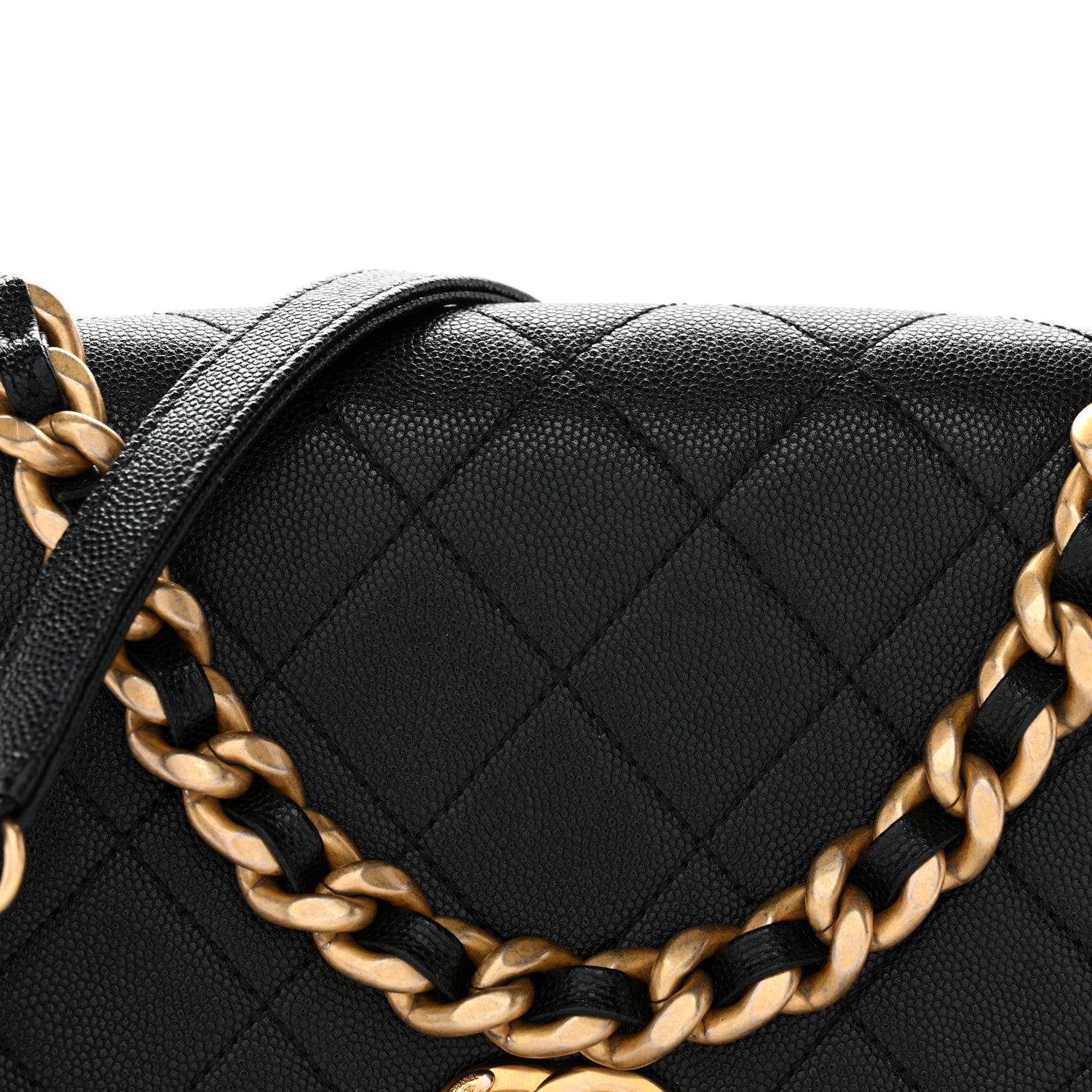 Caviar Quilted Small Fashion Therapy Flap Bag Black