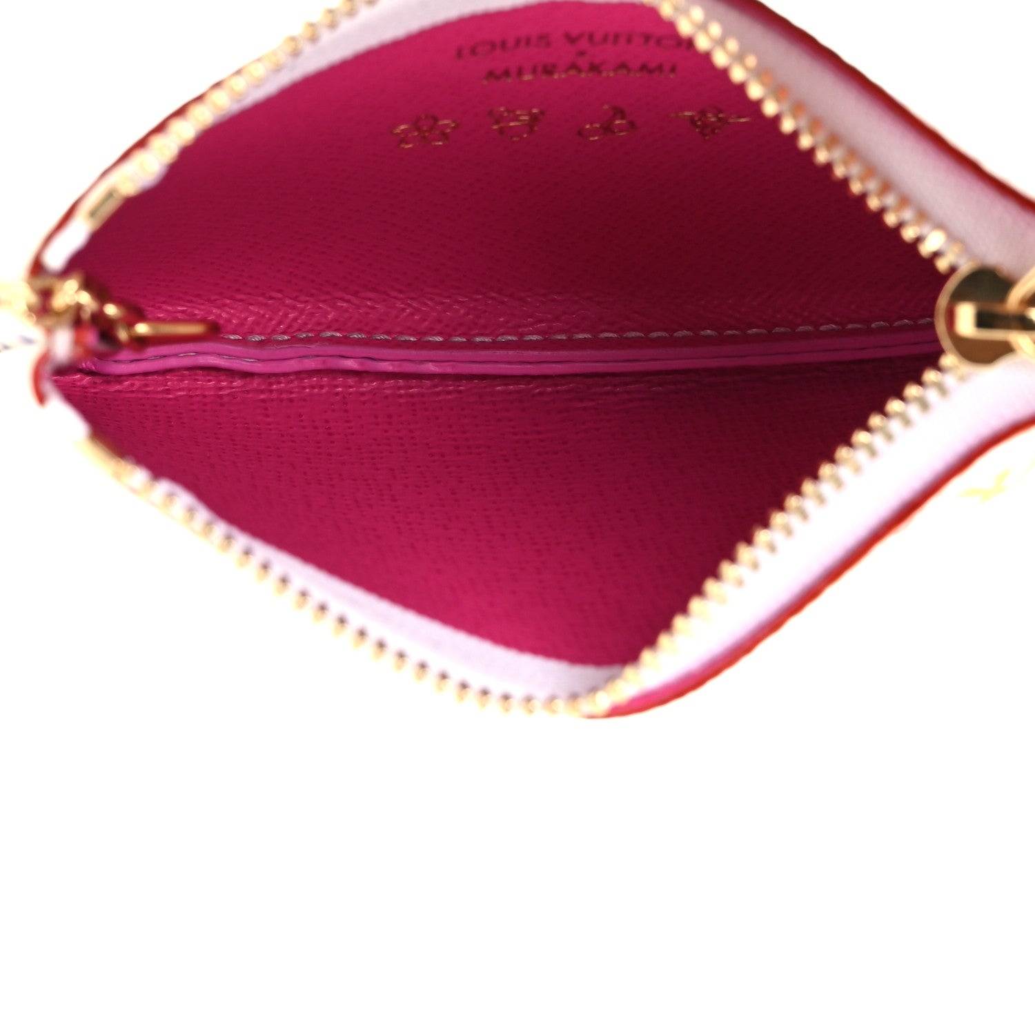 LV X TM Monogram Multicolor Key Pouch White