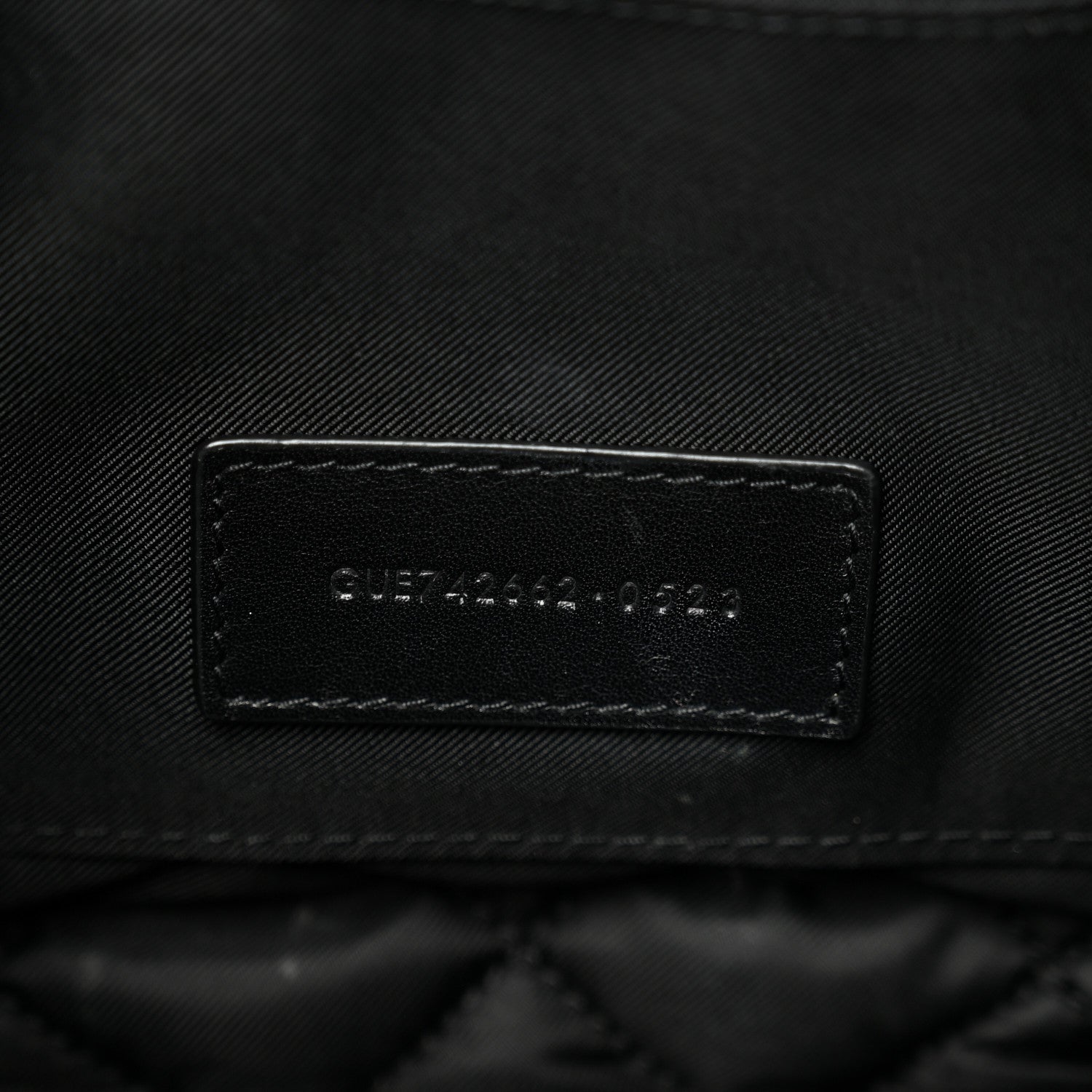 Calfskin Quilted Embroidered Cassandre Large Cosmetic Pouch Black