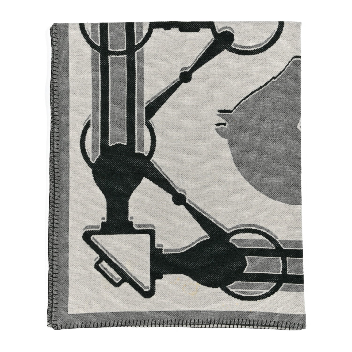 Wool Cashmere Plaid Tatersale Blanket