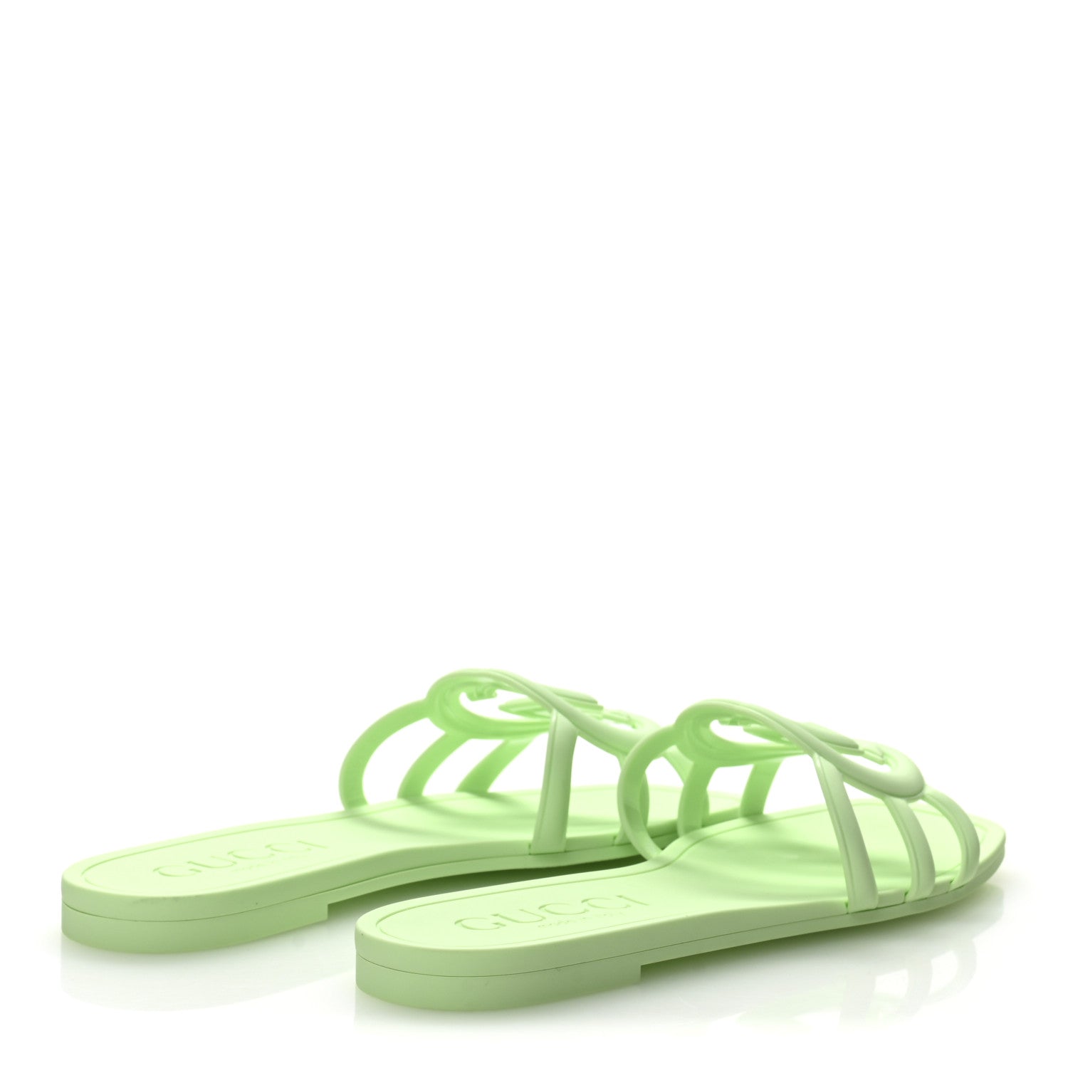 Rubber Interlocking G Womens Slide Sandals 37 Oscar Water