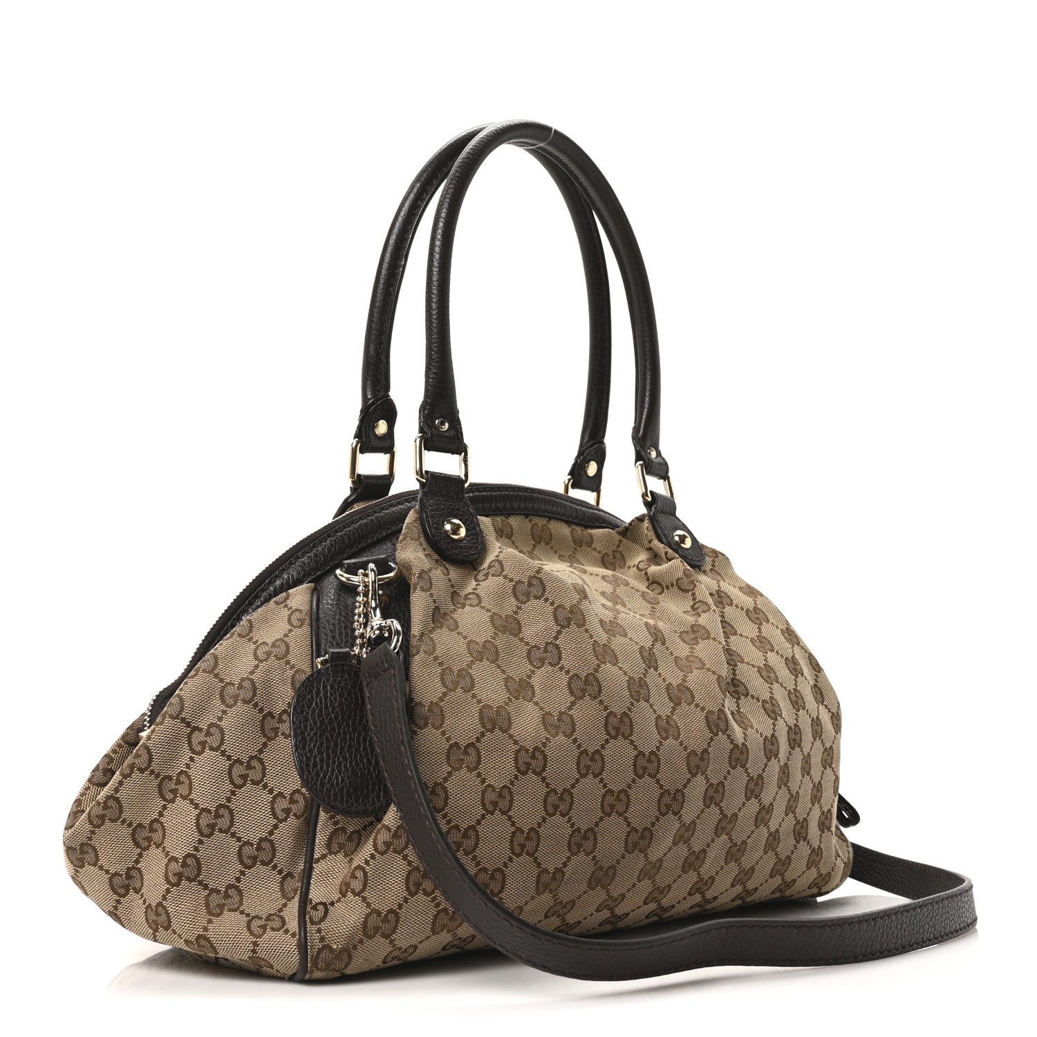 Monogram Medium Sukey Boston Bag Dark Brown