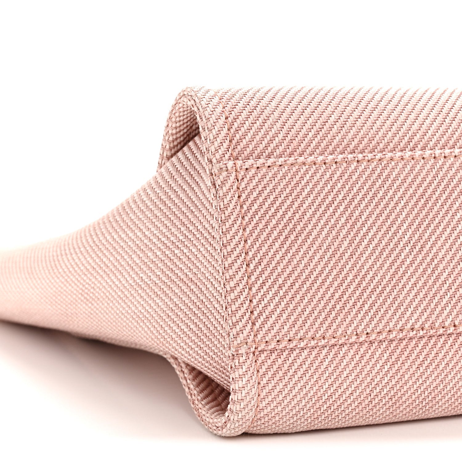 Mixed Fibers Calfskin Small Deauville Tote Rose Pink