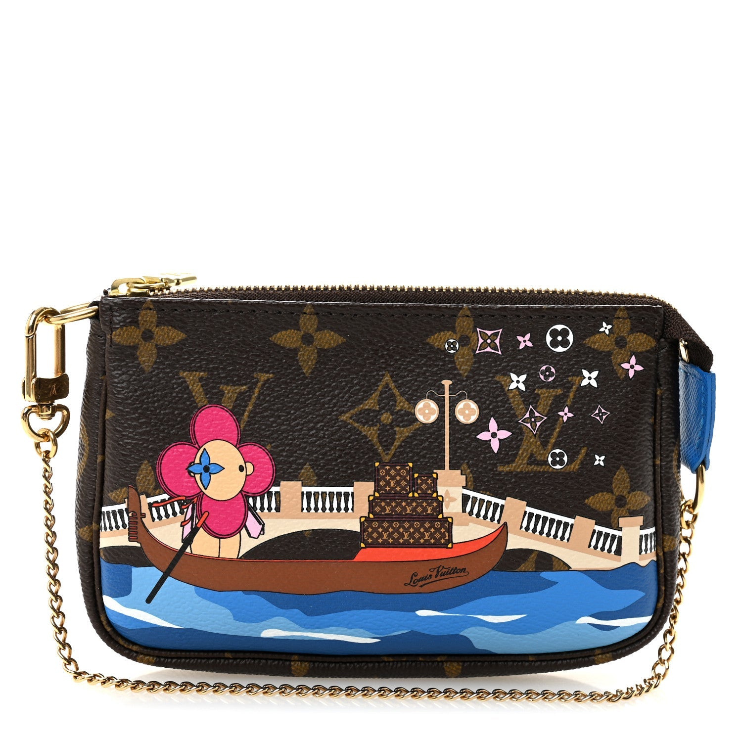Monogram 2019 Christmas Animation Mini Venice Pochette Accessories Blue