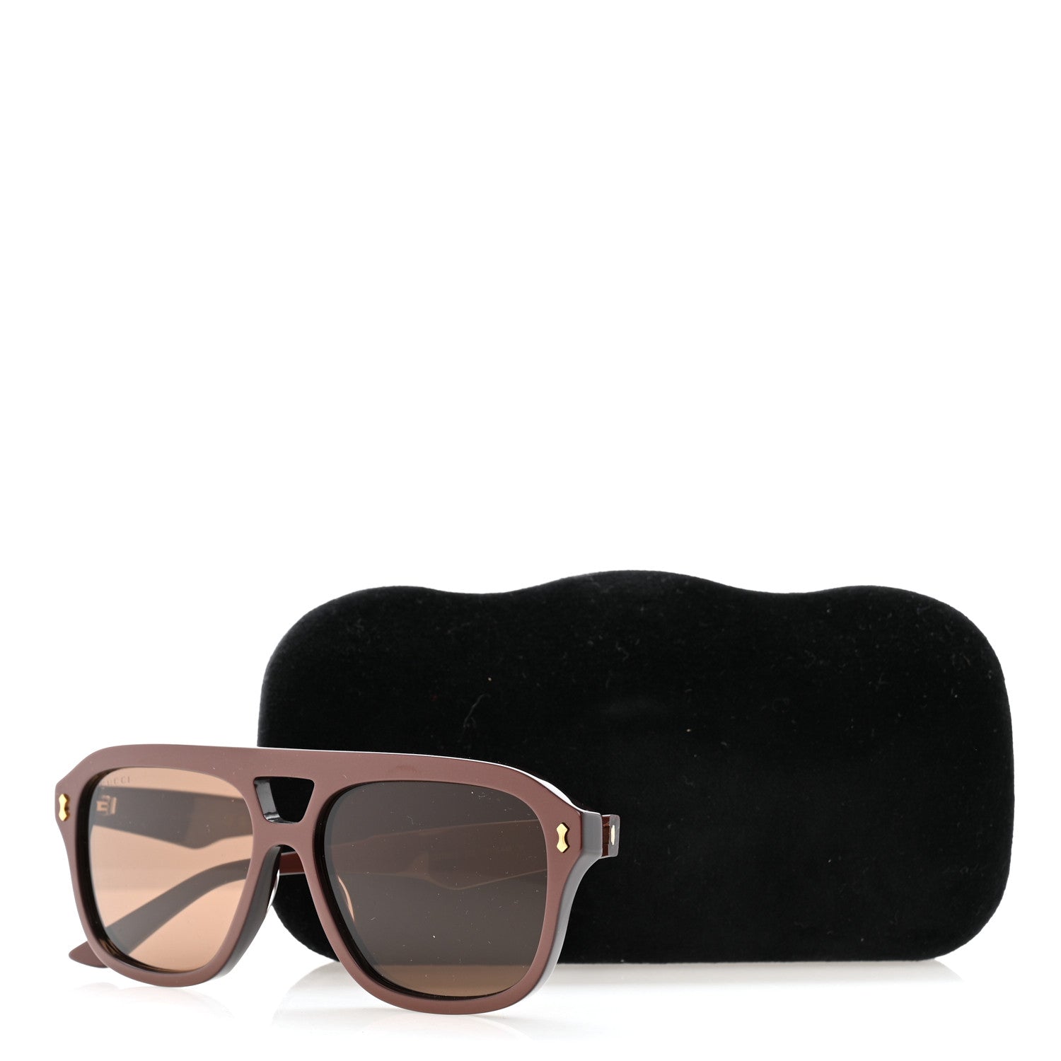 Acetate Aviator Sunglasses GG1263S Burgundy