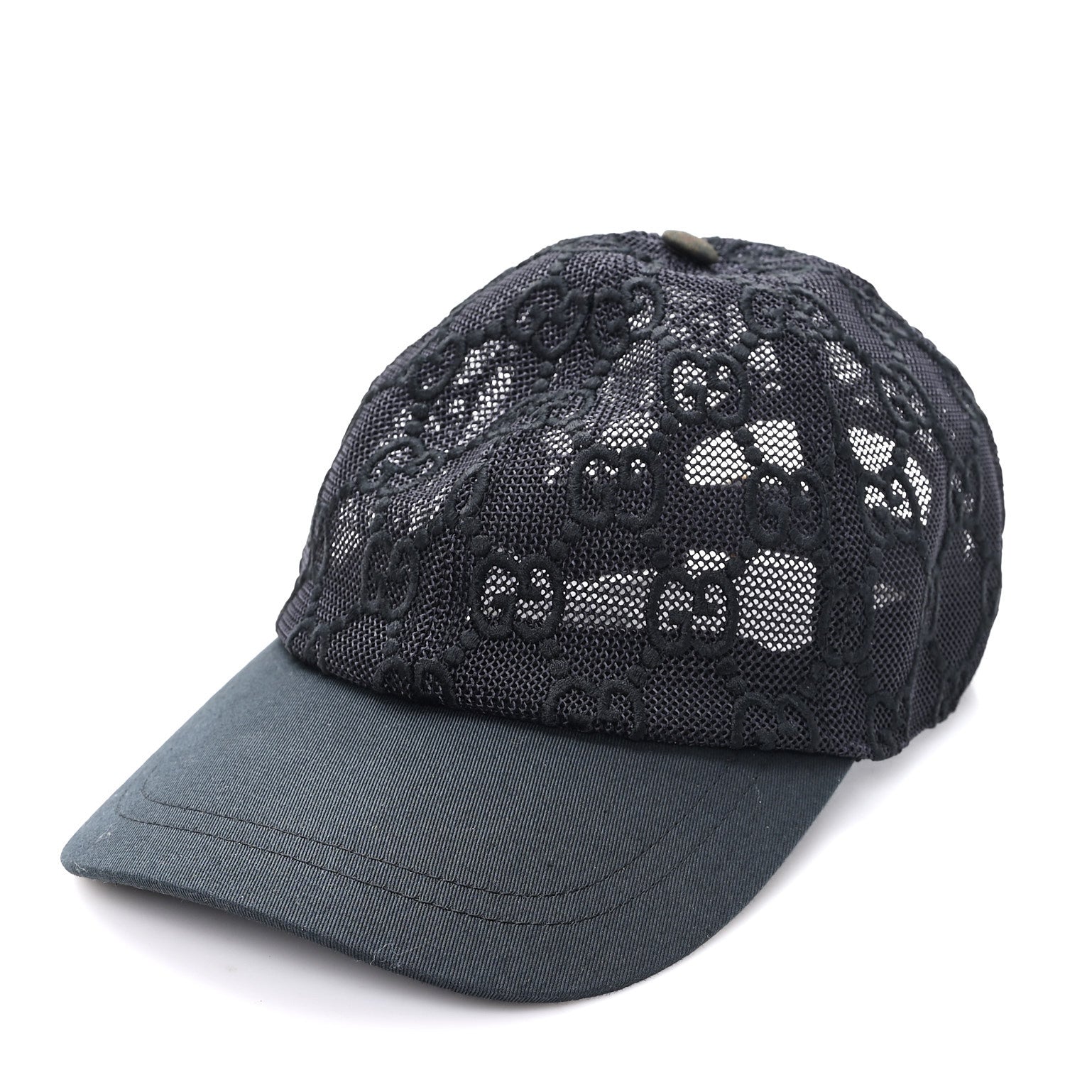 Mesh GG Monogram Shivali Baseball Hat M Black