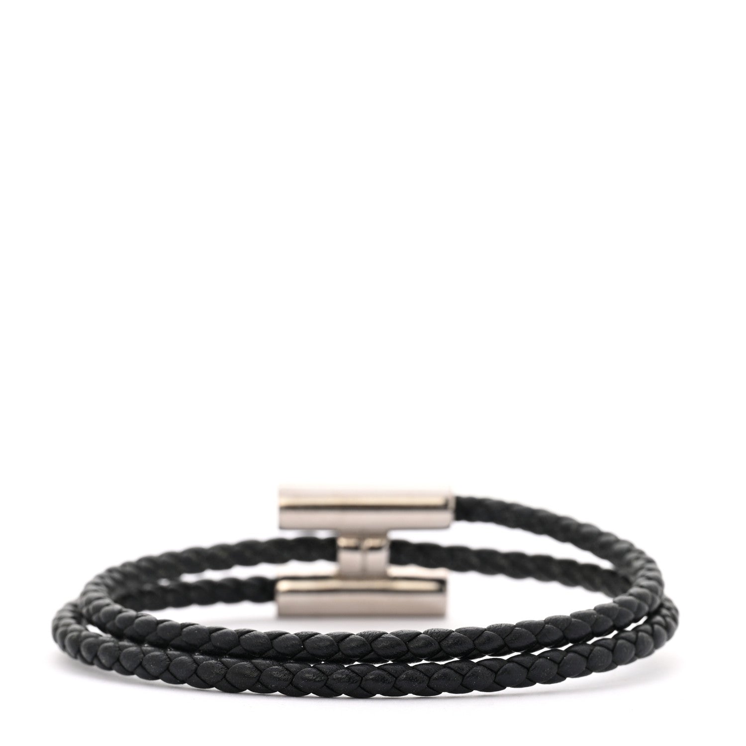 Swift Double Wrap Cord Tournis Tresse Bracelet Black