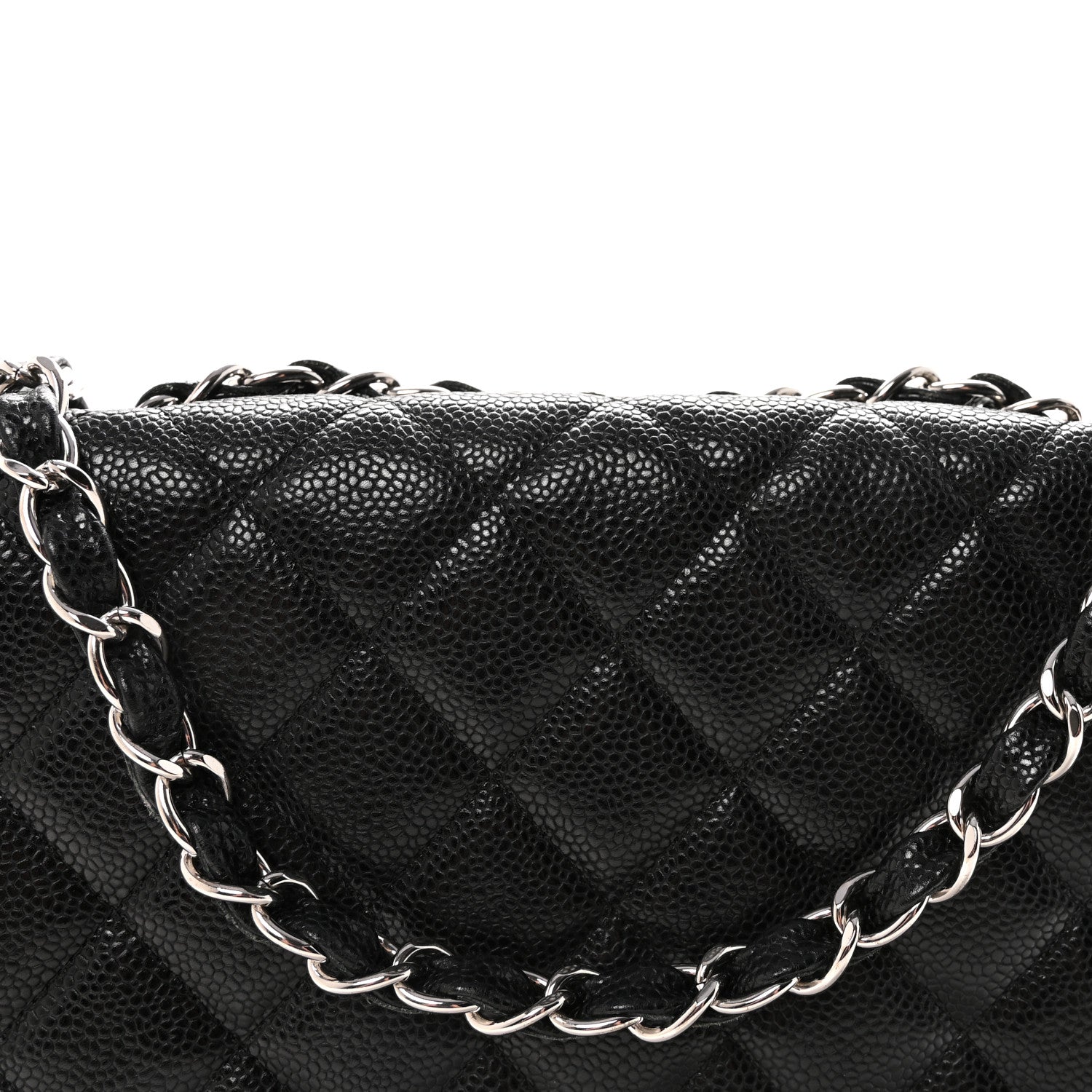 Caviar Quilted Jumbo Single Flap Black