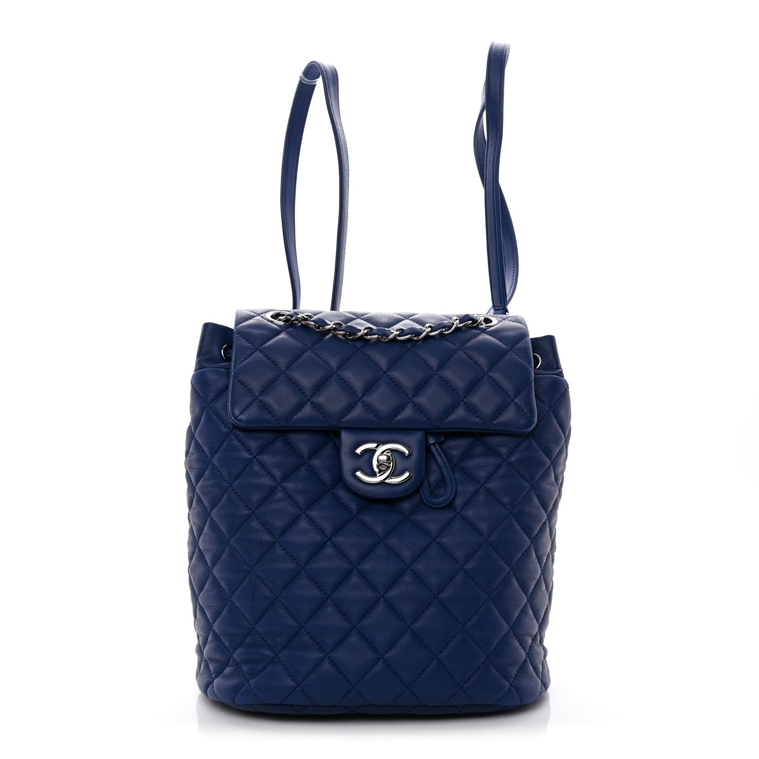 Lambskin Quilted Small Urban Spirit Backpack Blue