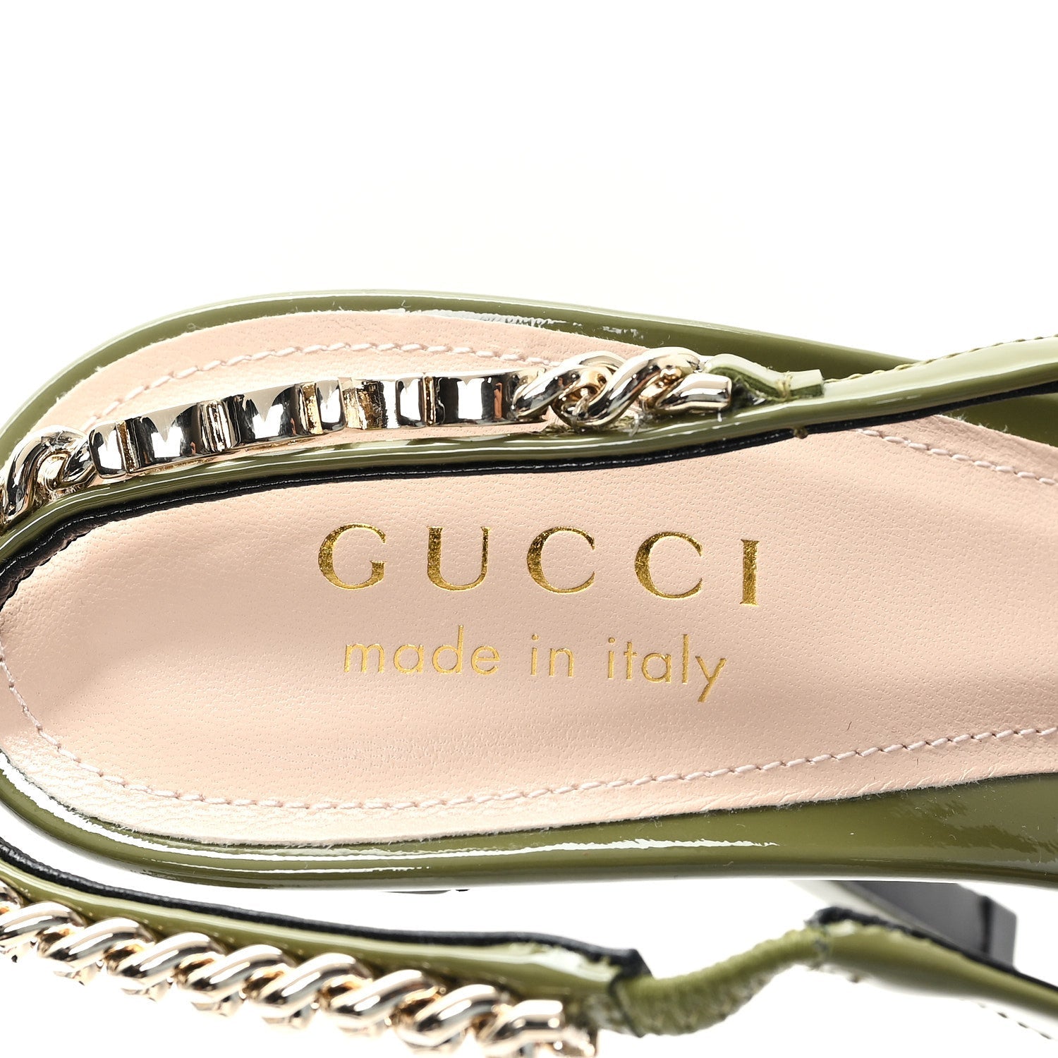 Vernice Crystal Nappa Charlotte Signoria 105 Slingback Pumps 36 Herbs Light Green