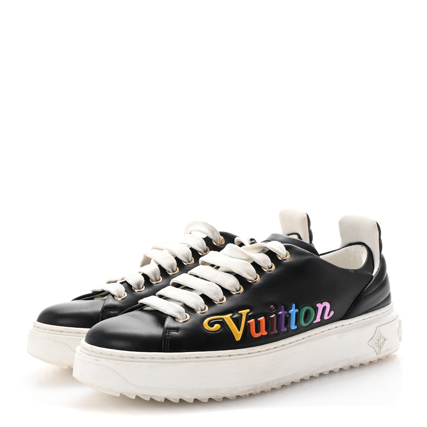 Calfskin Time Out New Wave Sneakers 36.5 Black