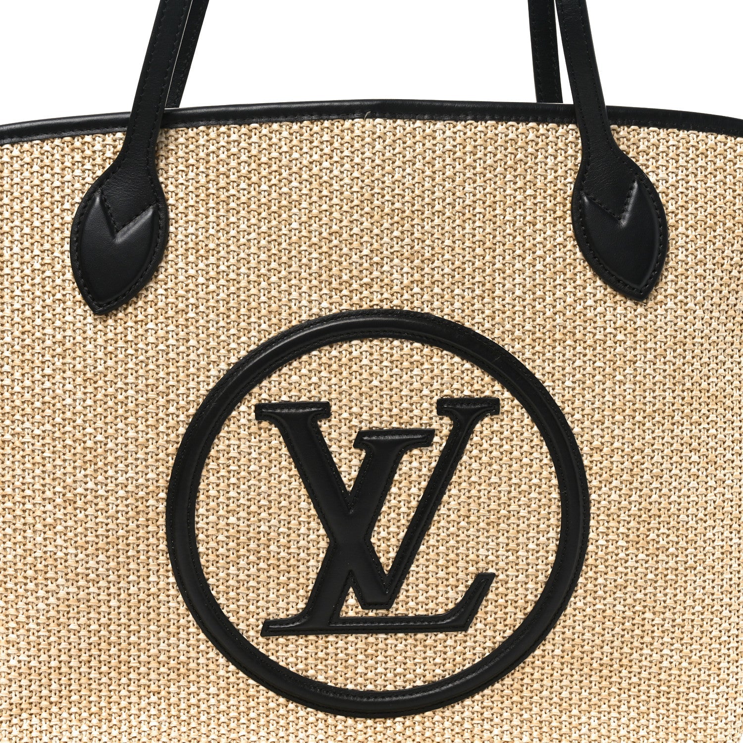 Raffia Saint Jacques Tote Black