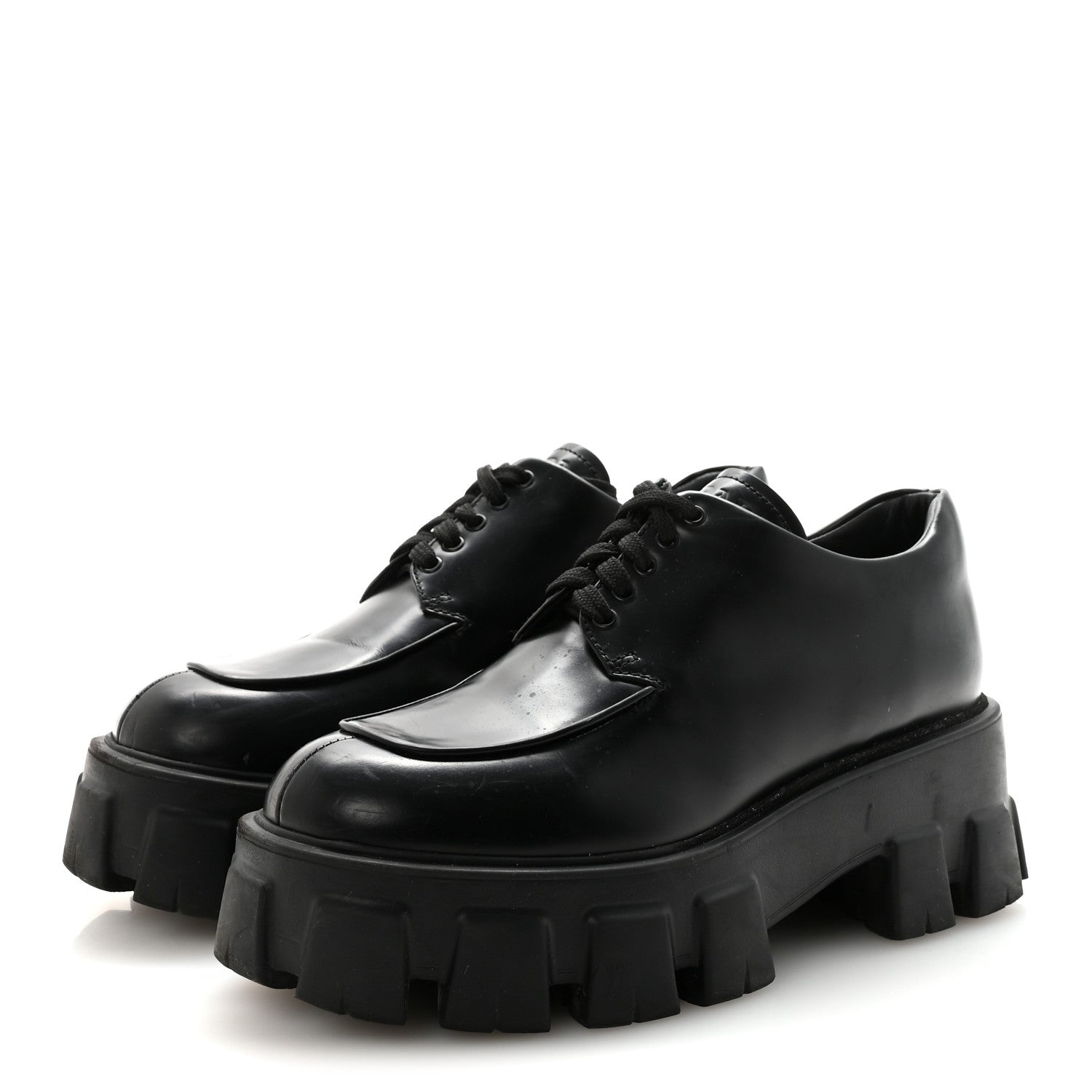 Spazzolato Rois Monolith 55mm Derby Loafers 38 Black