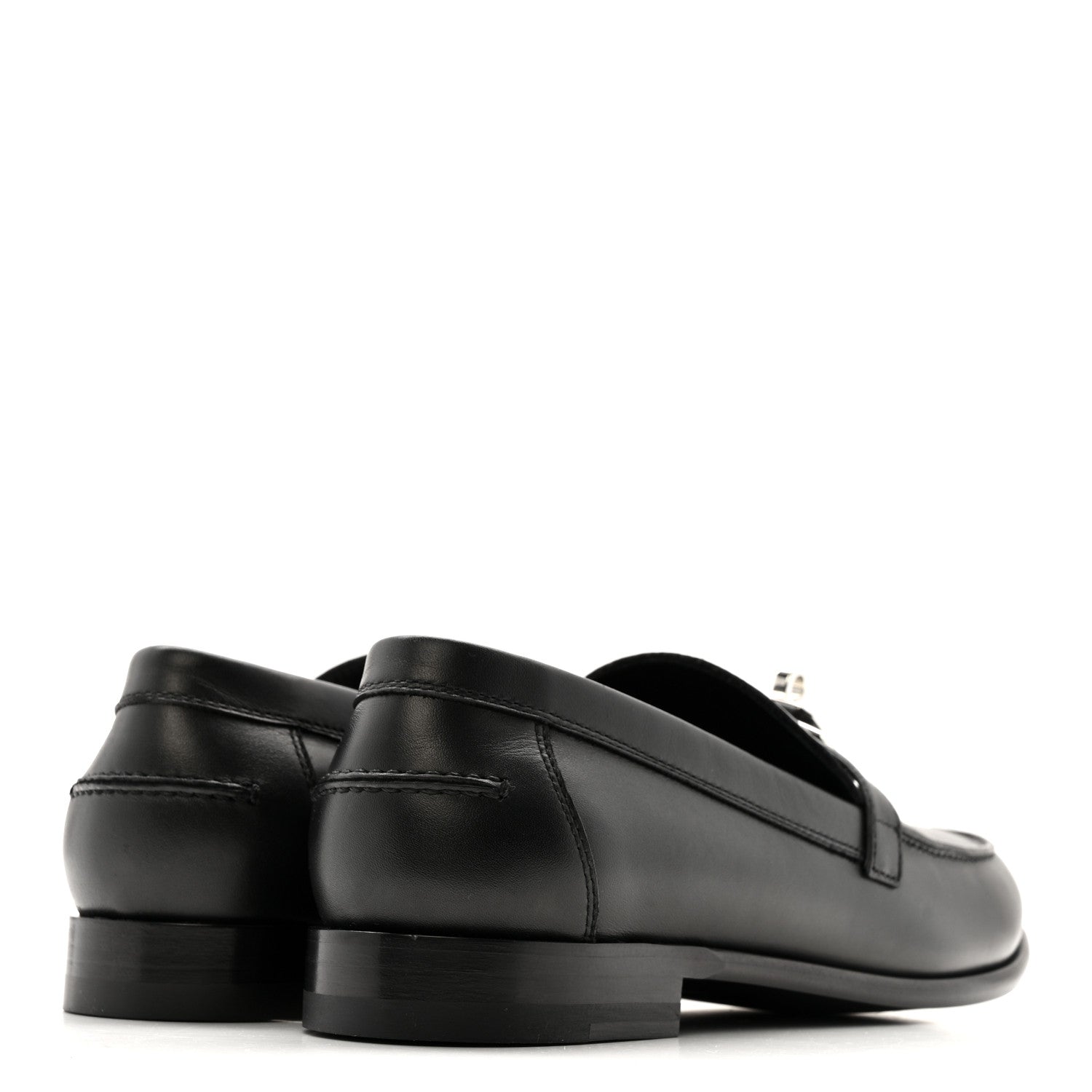 Calfskin Womens Destin Loafers 38.5 Black