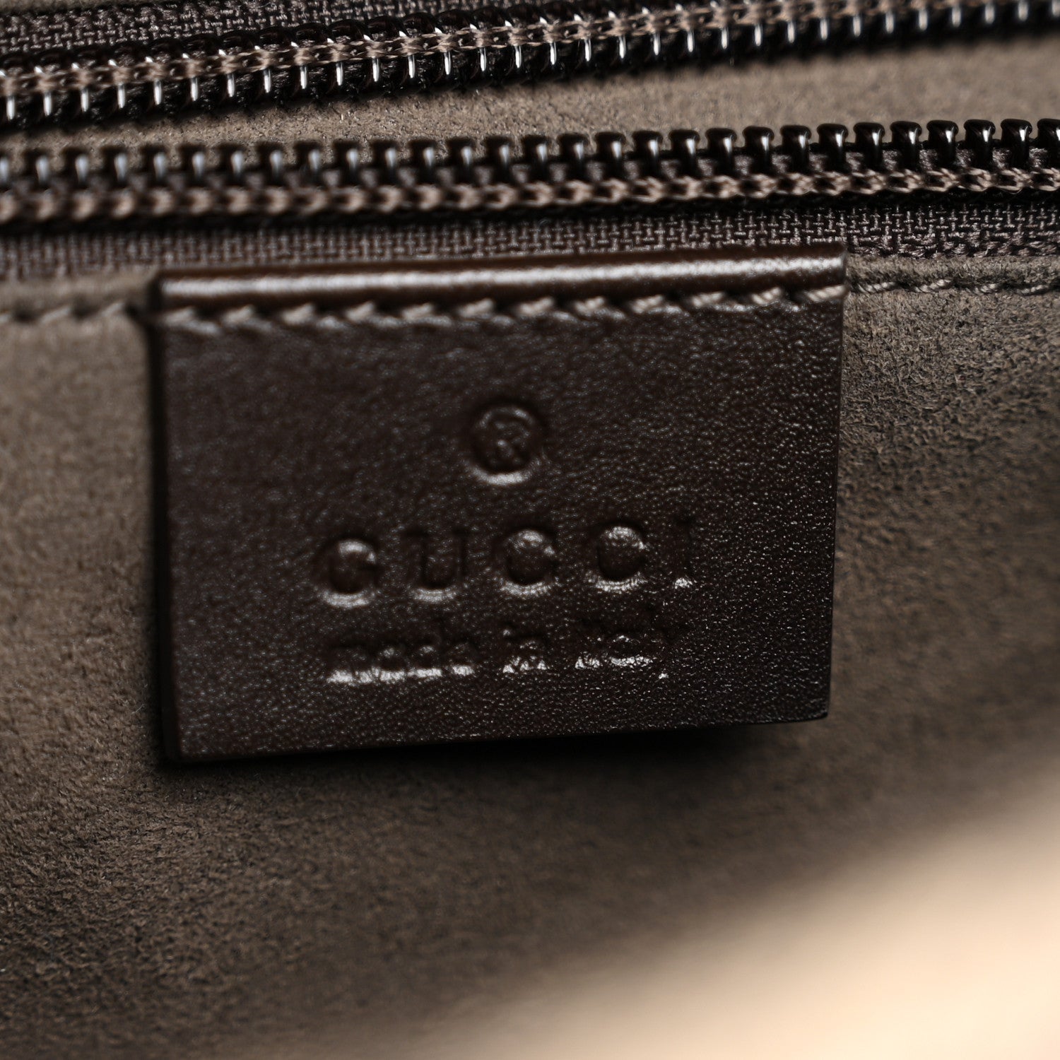 GG Supreme Monogram Selleria Calfskin Small Satchel Messenger Bag Beige Ebony Cocoa Dark Chocolate