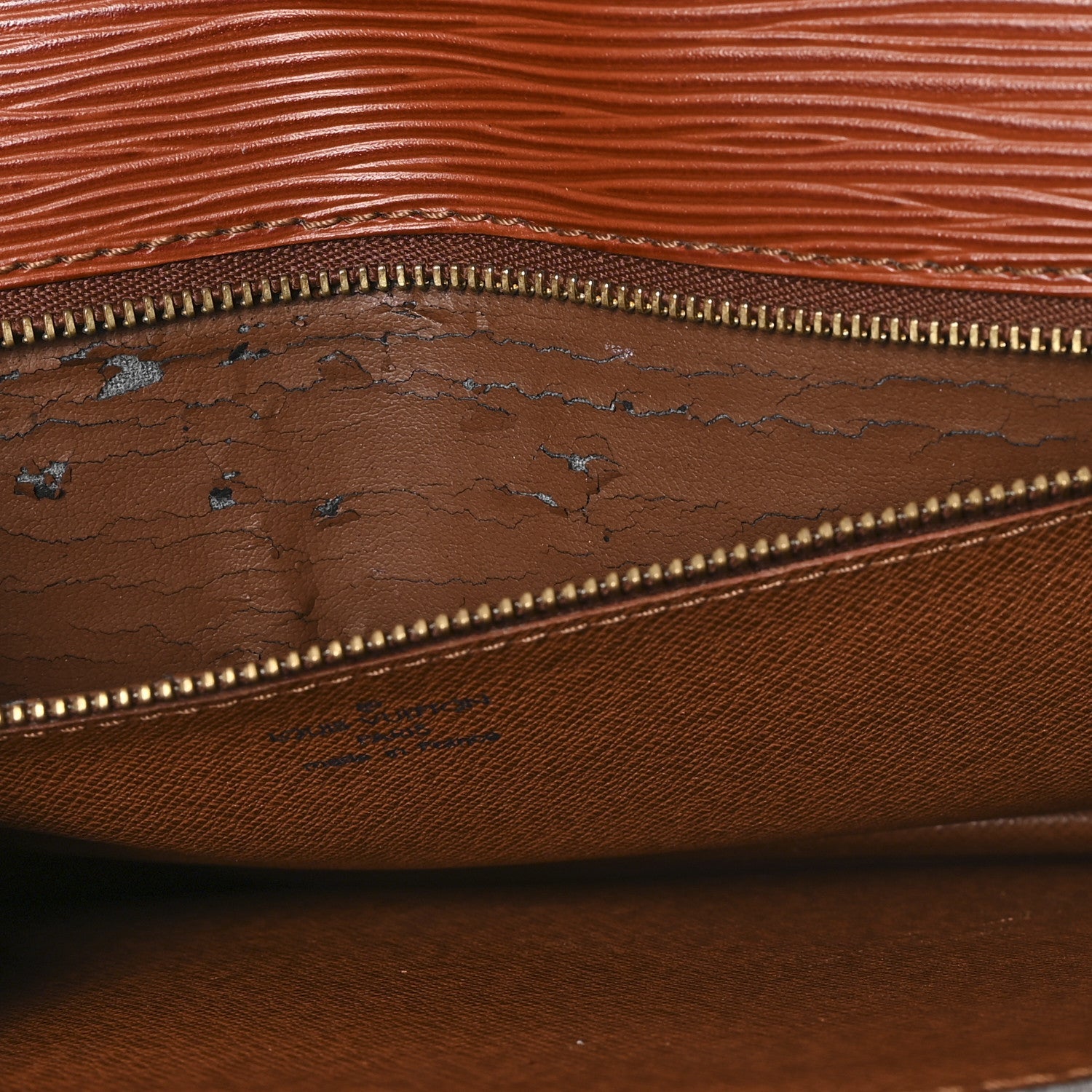 Epi Pochette Sellier Dragonne Clutch Fawn