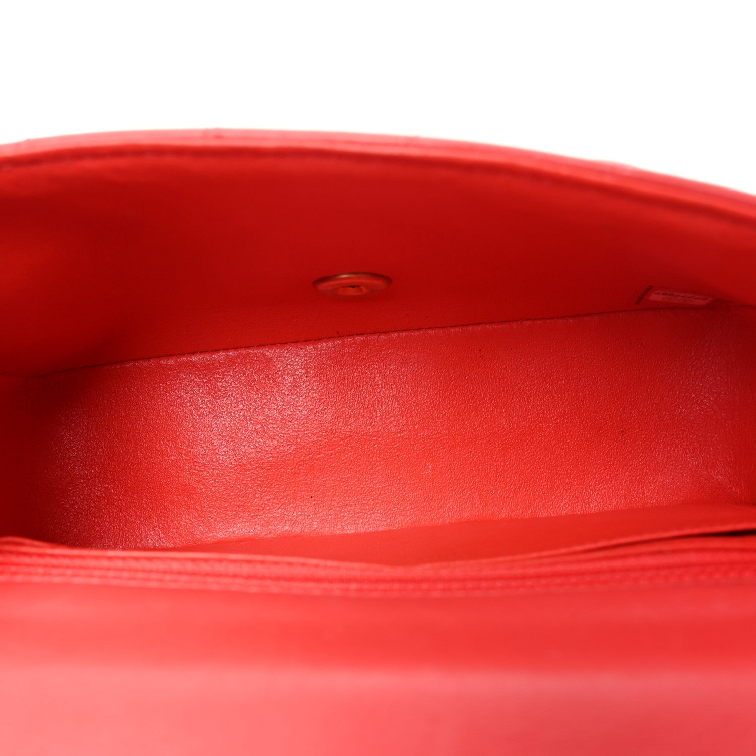 Lambskin Quilted Mini Rectangular Flap Red
