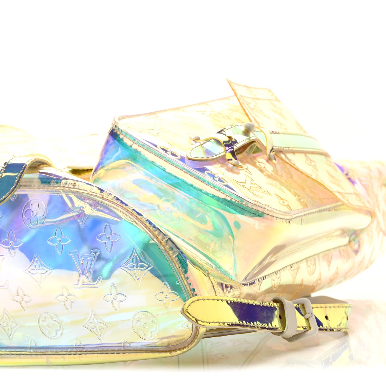 PVC Monogram Christopher Backpack GM Iridescent Prism