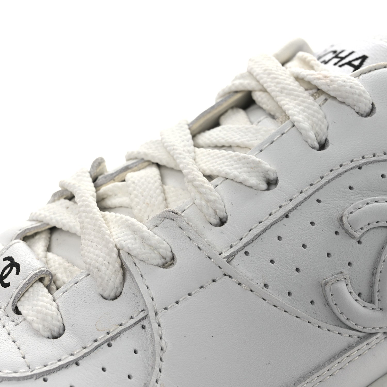 Calfskin Womens CC Sneakers 36.5 White