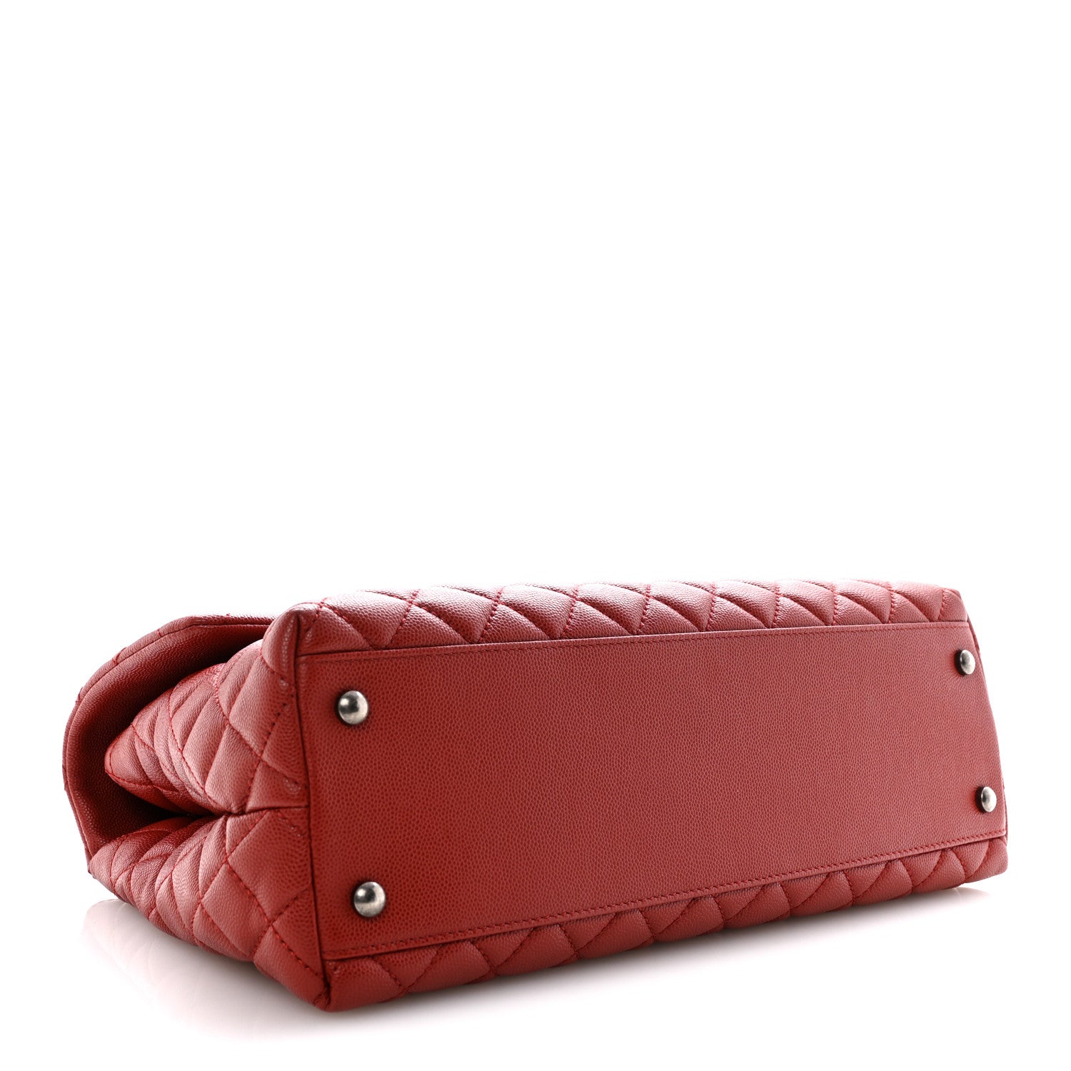 Caviar Quilted Medium Coco Handle Flap Red