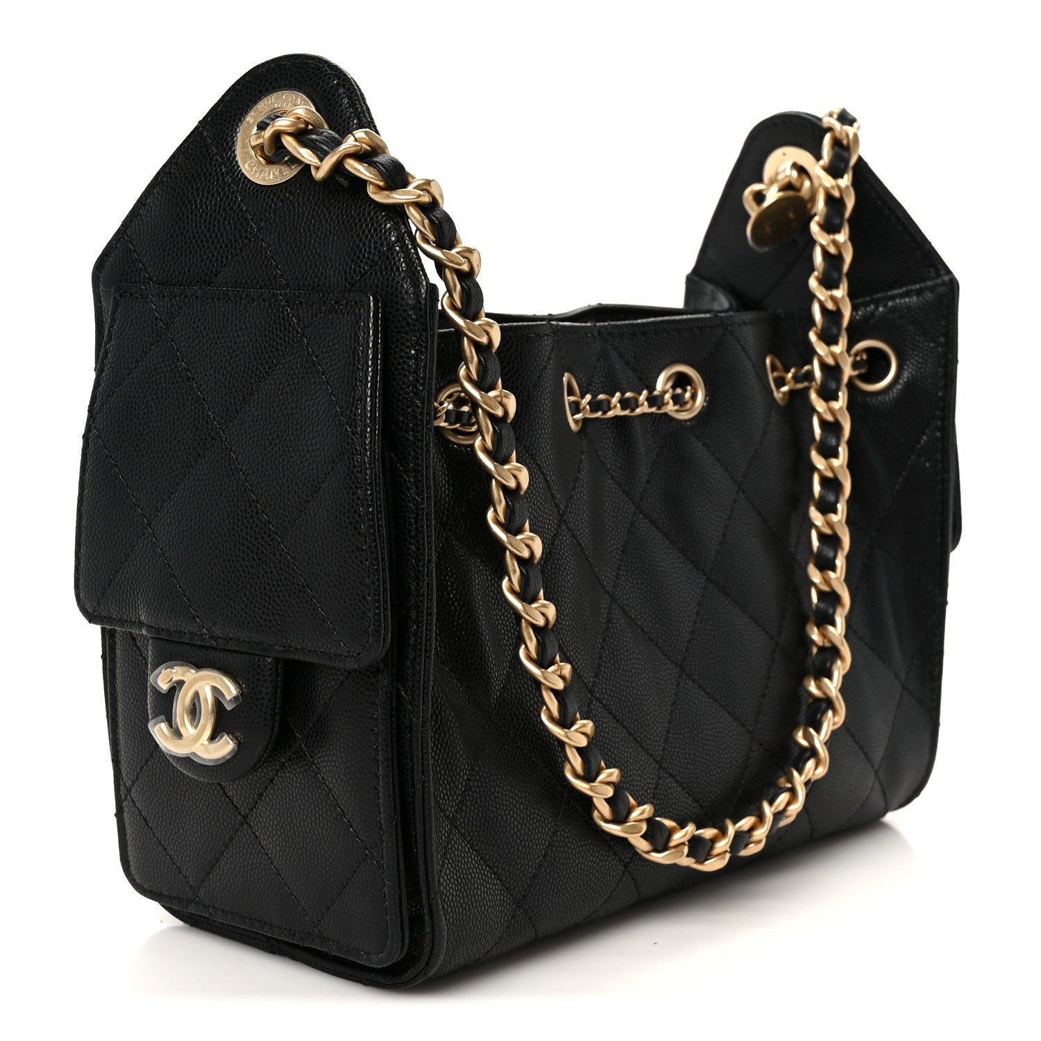 Caviar Quilted Mini Chanel 25 Handbag Black